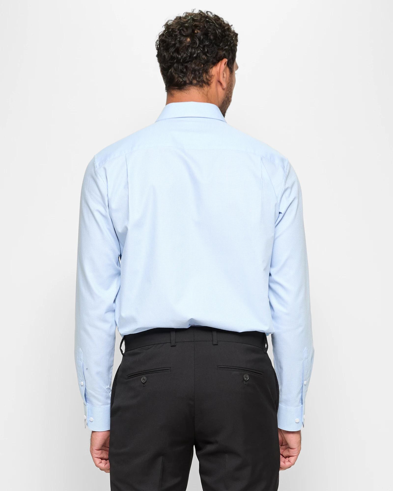 4 Long Sleeve Micro Gingham Shirt - Preview MICRO GINGHAM, 4 of 5