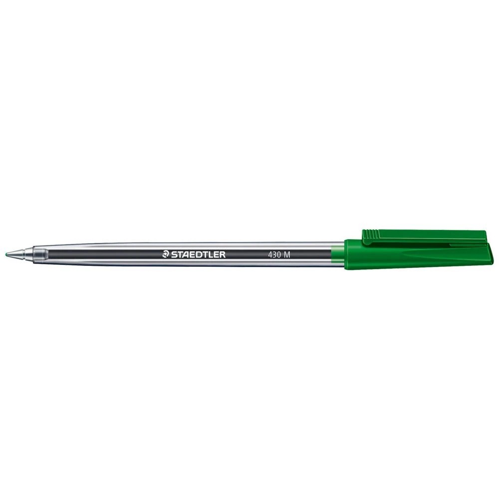 1 Staedtler 430 Medium Ballpoint Pen Green, 1 of 1