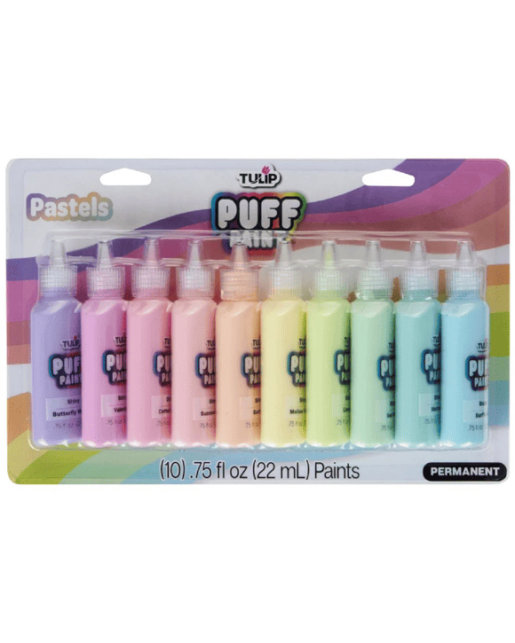 Tulip Dimensional Puff Fabric Paint Pastels 10 Pack