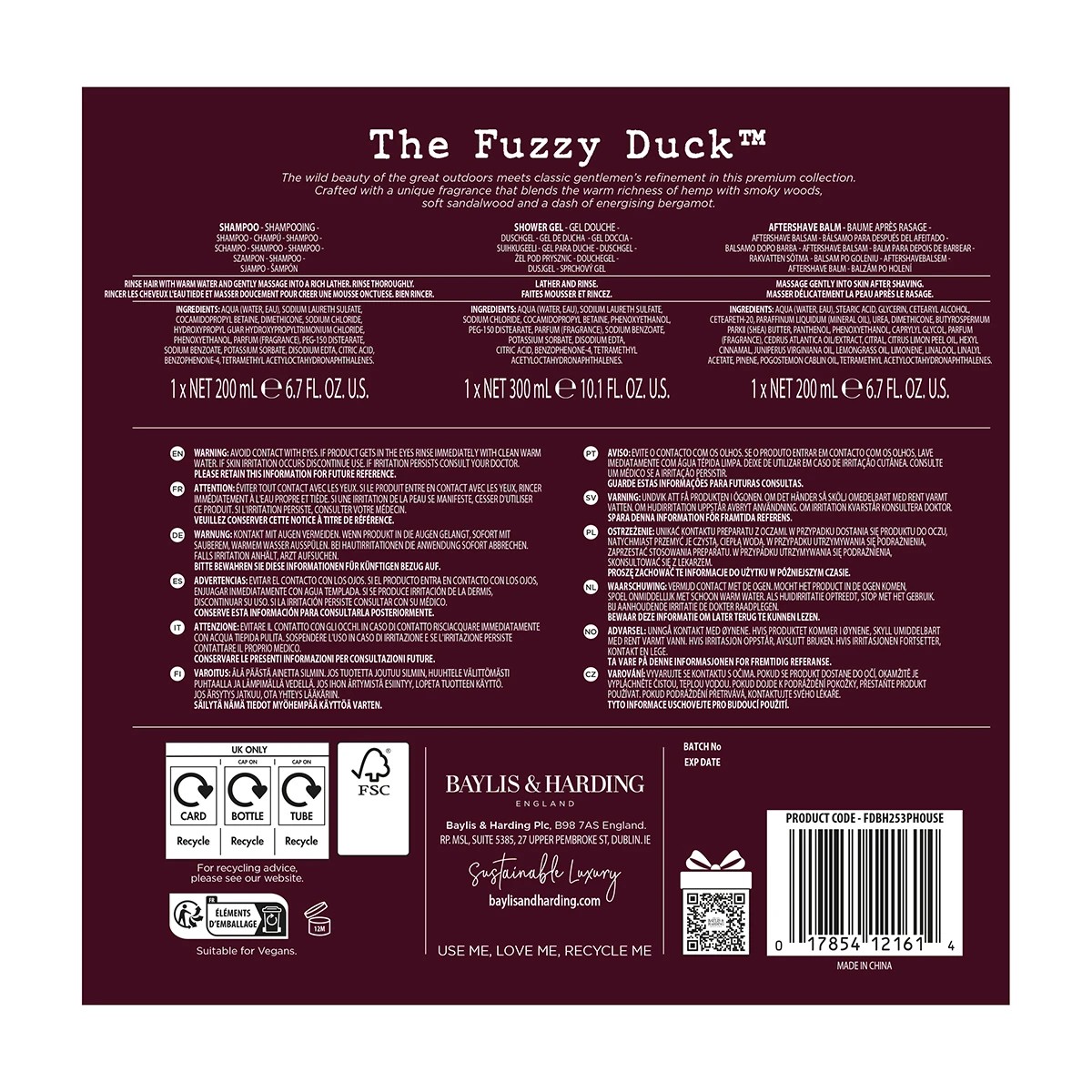 4 Baylis & Harding The Fuzzy Duck Refreshing Shower Kit - Bergamot, Hemp and Sandalwood, 4 of 4