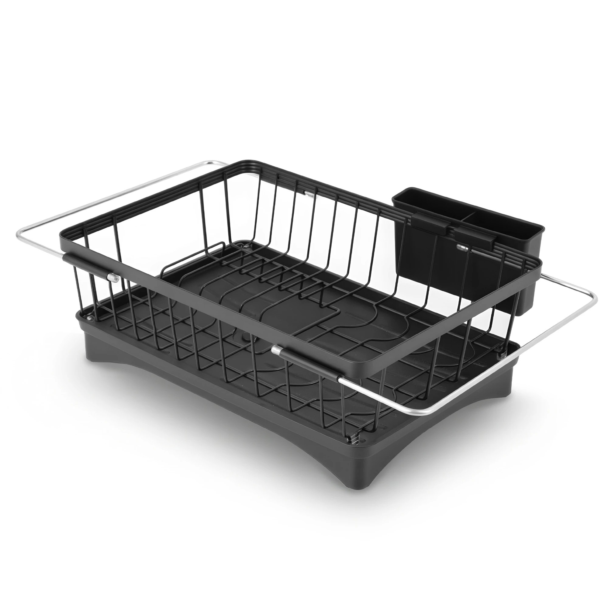 1 Cefito Dish Drying Rack for Kitchen Storage Organisation Kitchen Sink Organiser Dish Drainer - Black, 1 of 2