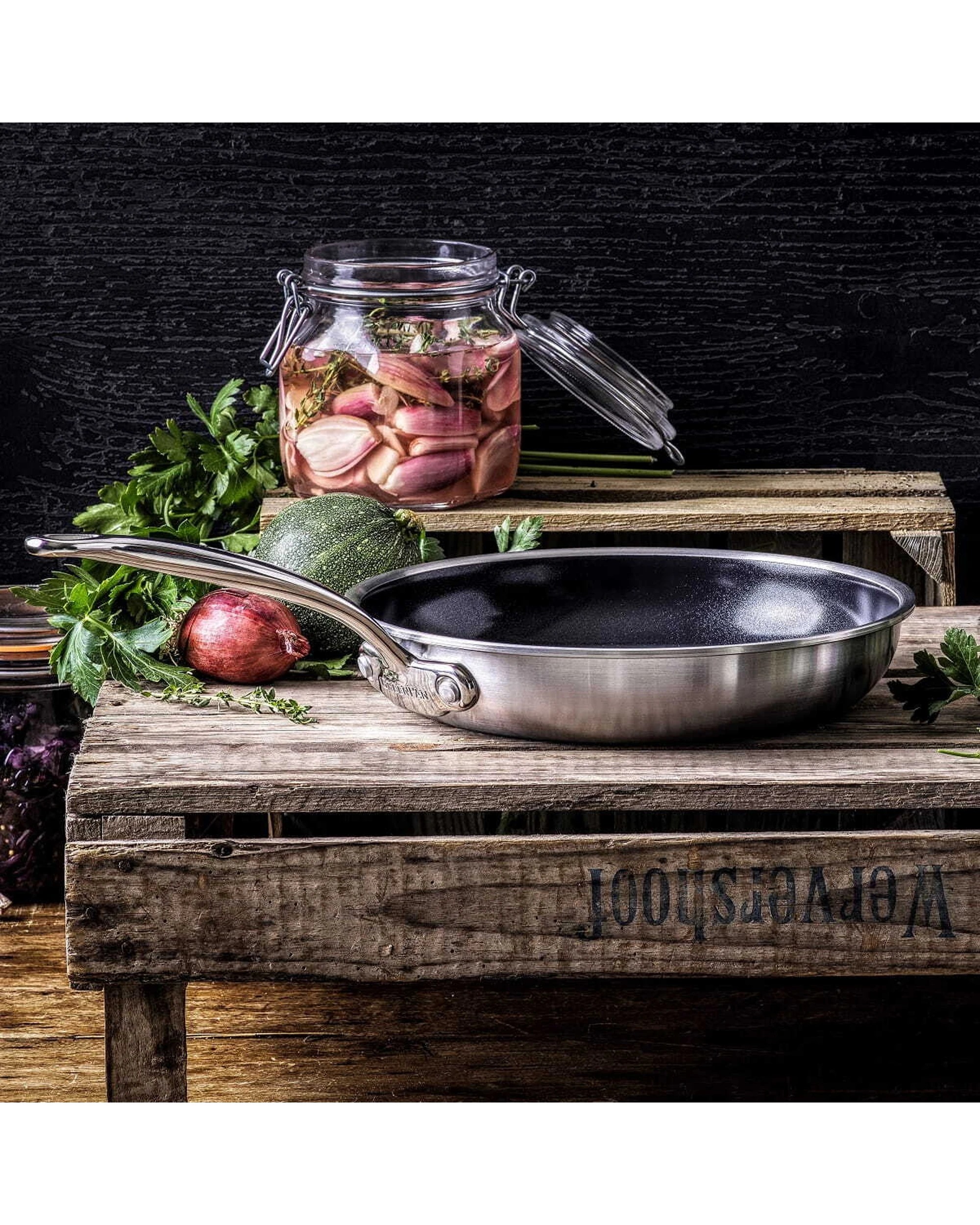 3 Greenpan Premiere Stainless Steel Open Frypan Home Kitchen Cookware 20cm - Silver, 3 of 7