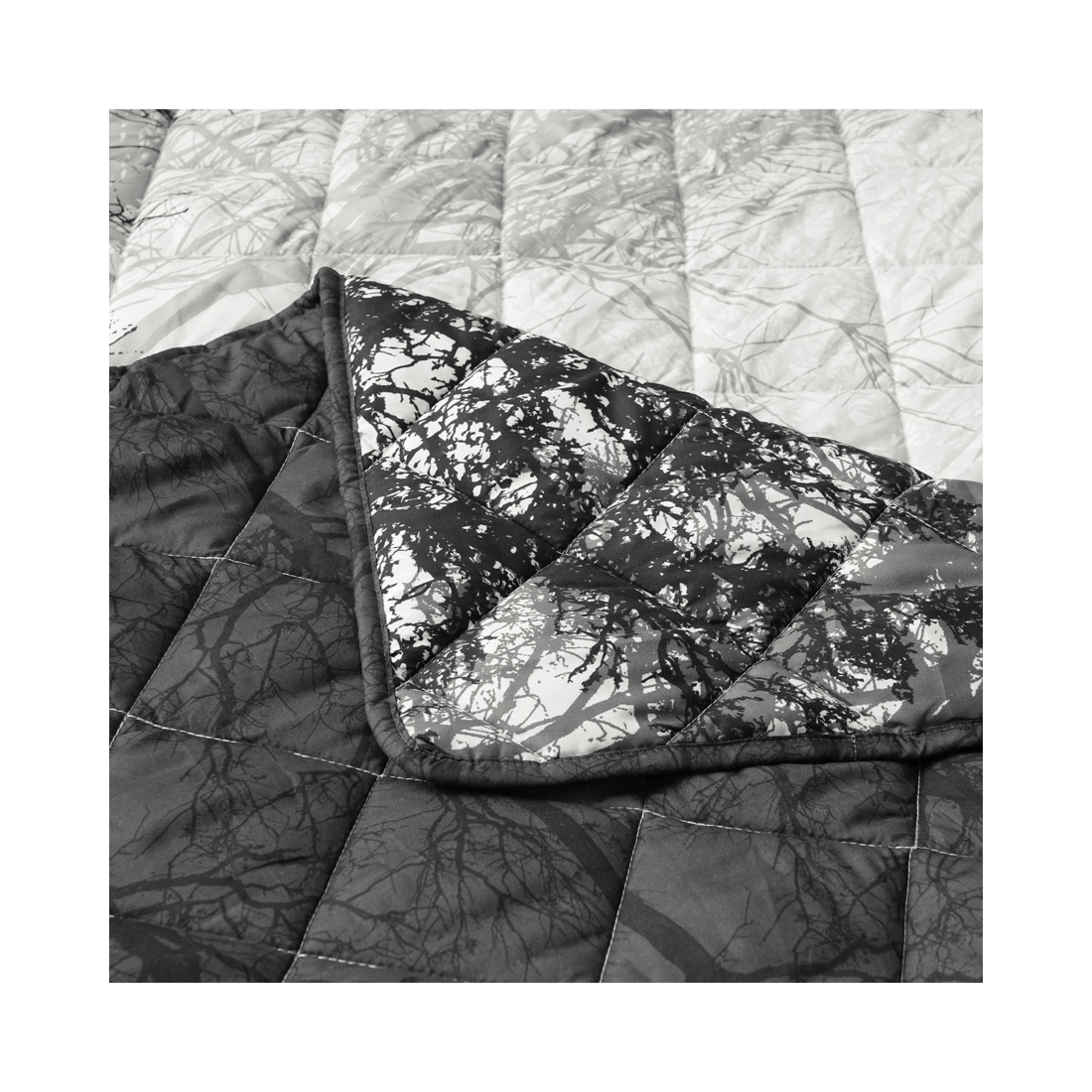 5 Bianca Bedding Boscage Black Quilted Polyester Coverlet Set (Super King, 280 x 235 cm)
 - Super King Bed
 - black, 5 of 5