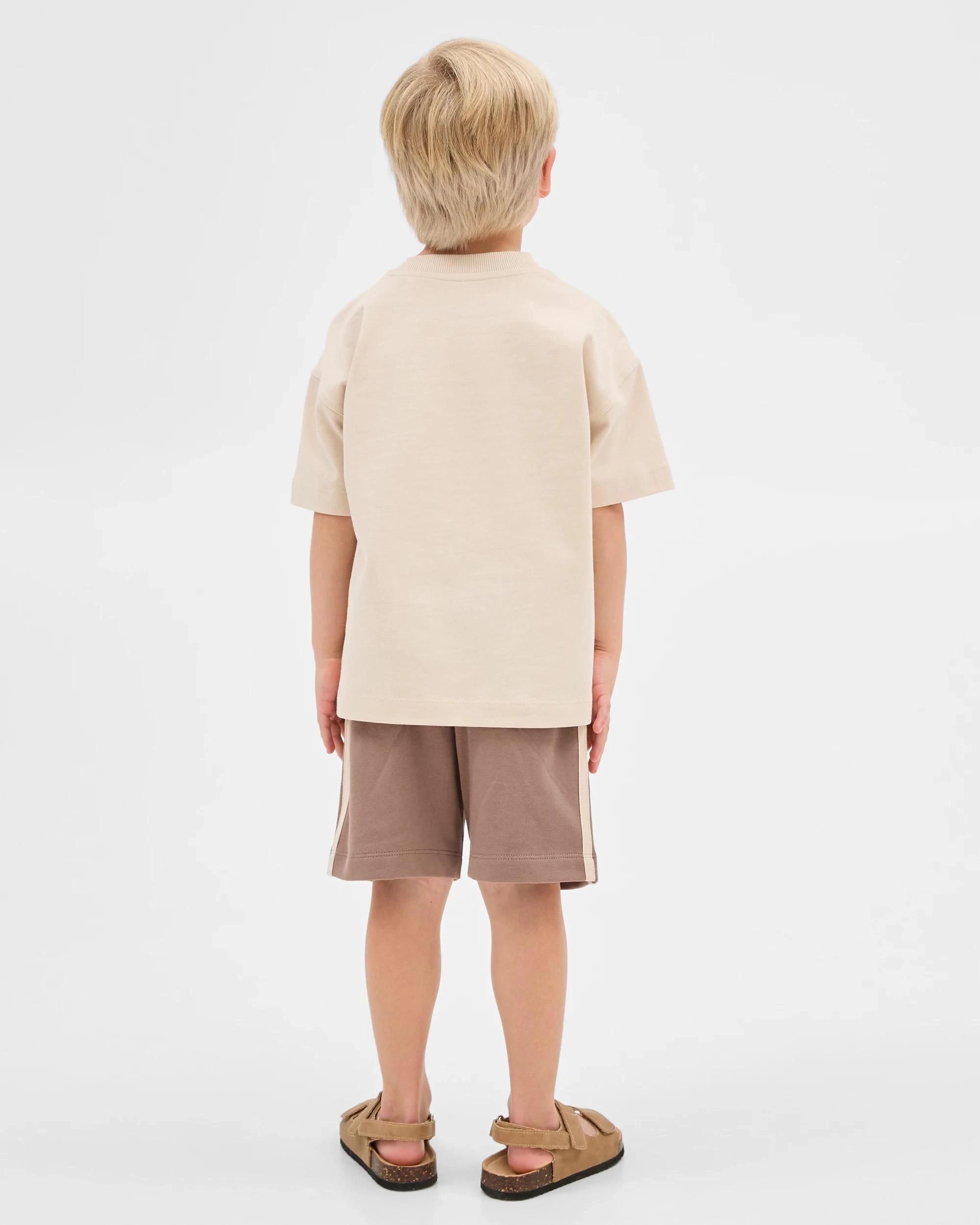 4 Target Kids Australian Cotton T-Shirt and Short 2 Piece Set BROWN, 4 of 6