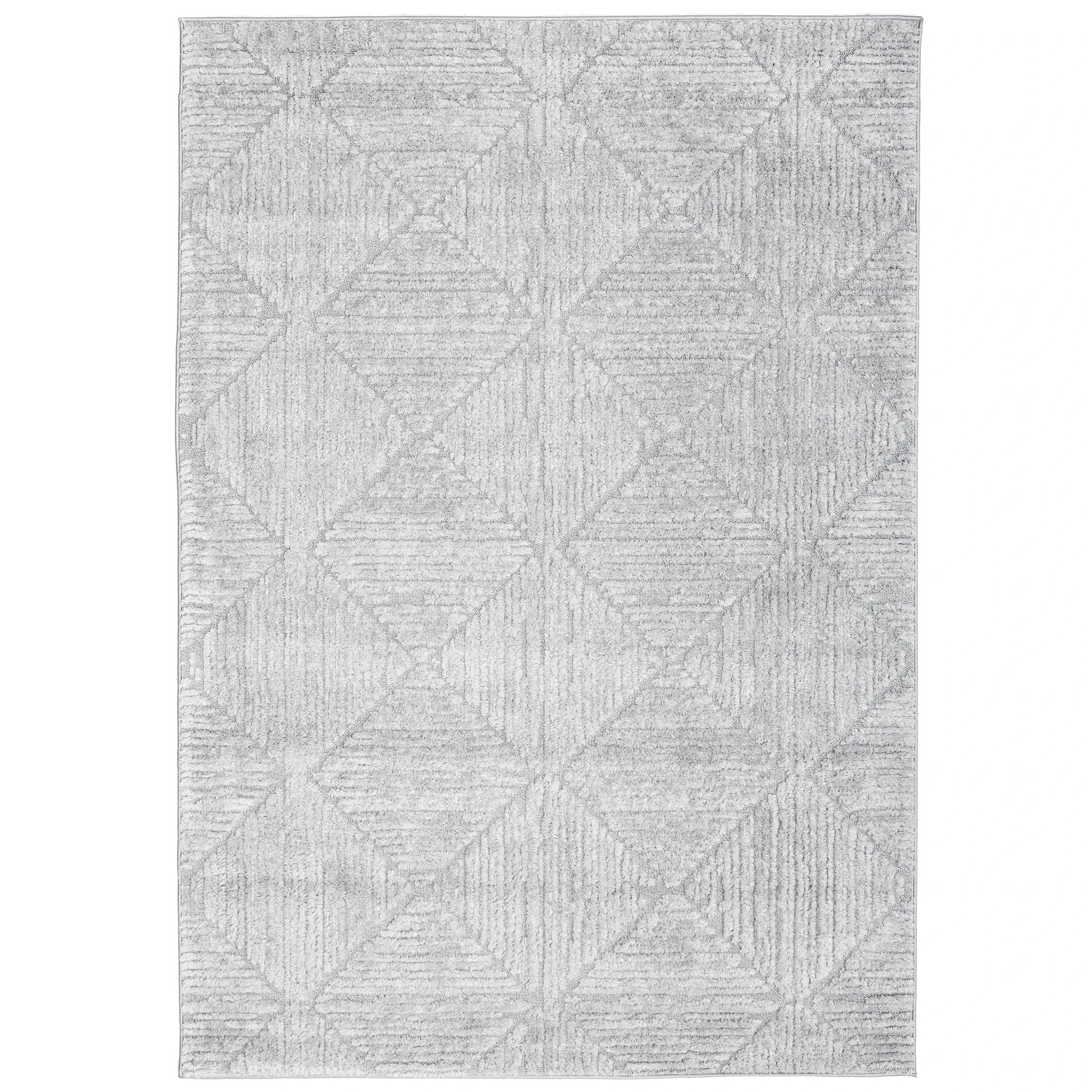1 Common Ground Rugs Lyrica Shilo 290x200cm - Large Floor Rug - Silver, 1 of 7