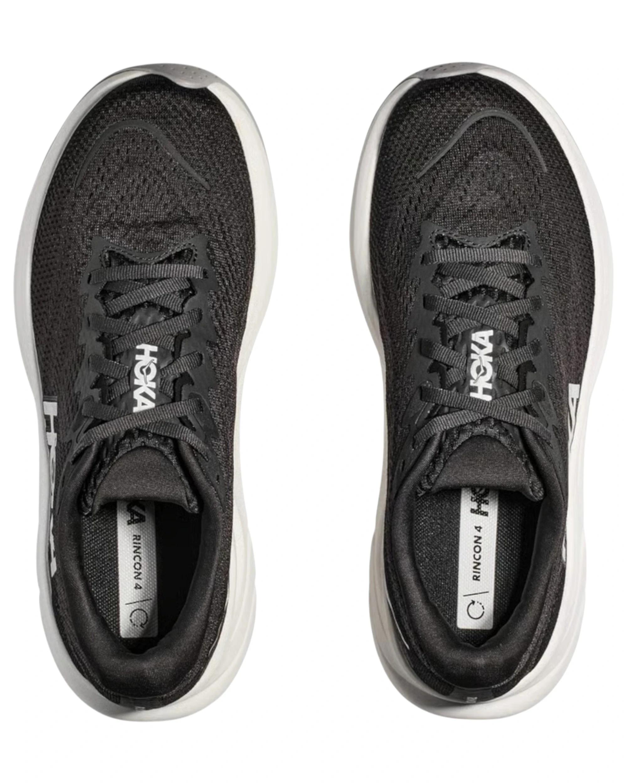 8 Hoka Mens Rincon 4 Athletic Running Shoes BLACK/WHITE, 8 of 8