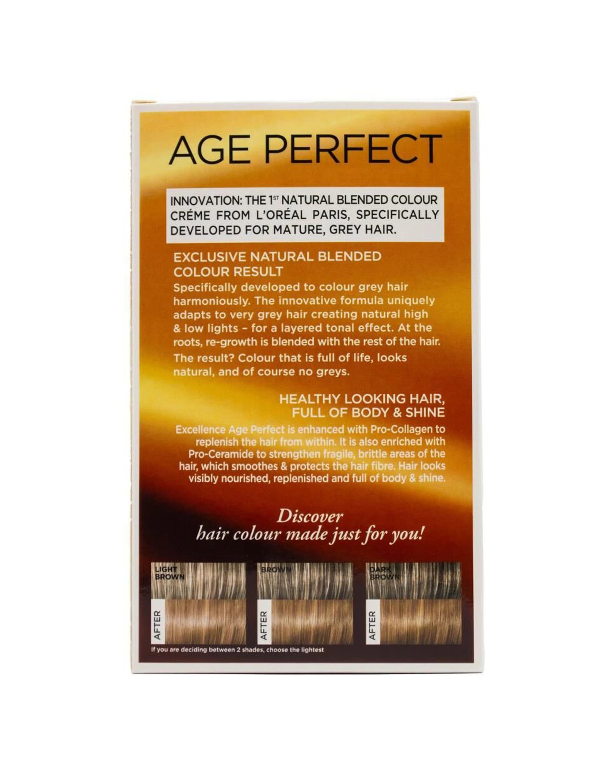 3 Loreal Hair Colour Age Perfect 6PK Layered Tone Creme Mature Hair Easy Warm Golden - Multi, 3 of 5