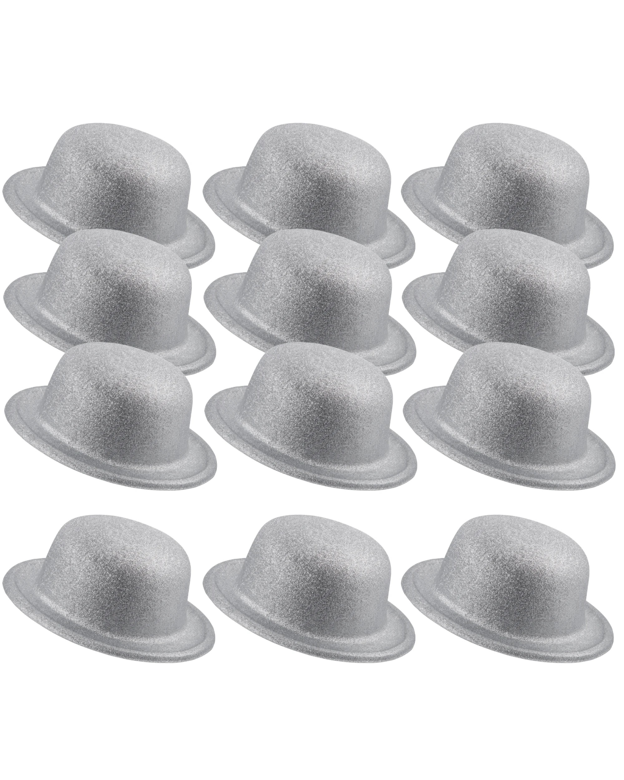 3 BR Costumes Glitter Bowler Hat Party Costume Accessory - Bulk Pack of 12, 3 of 3