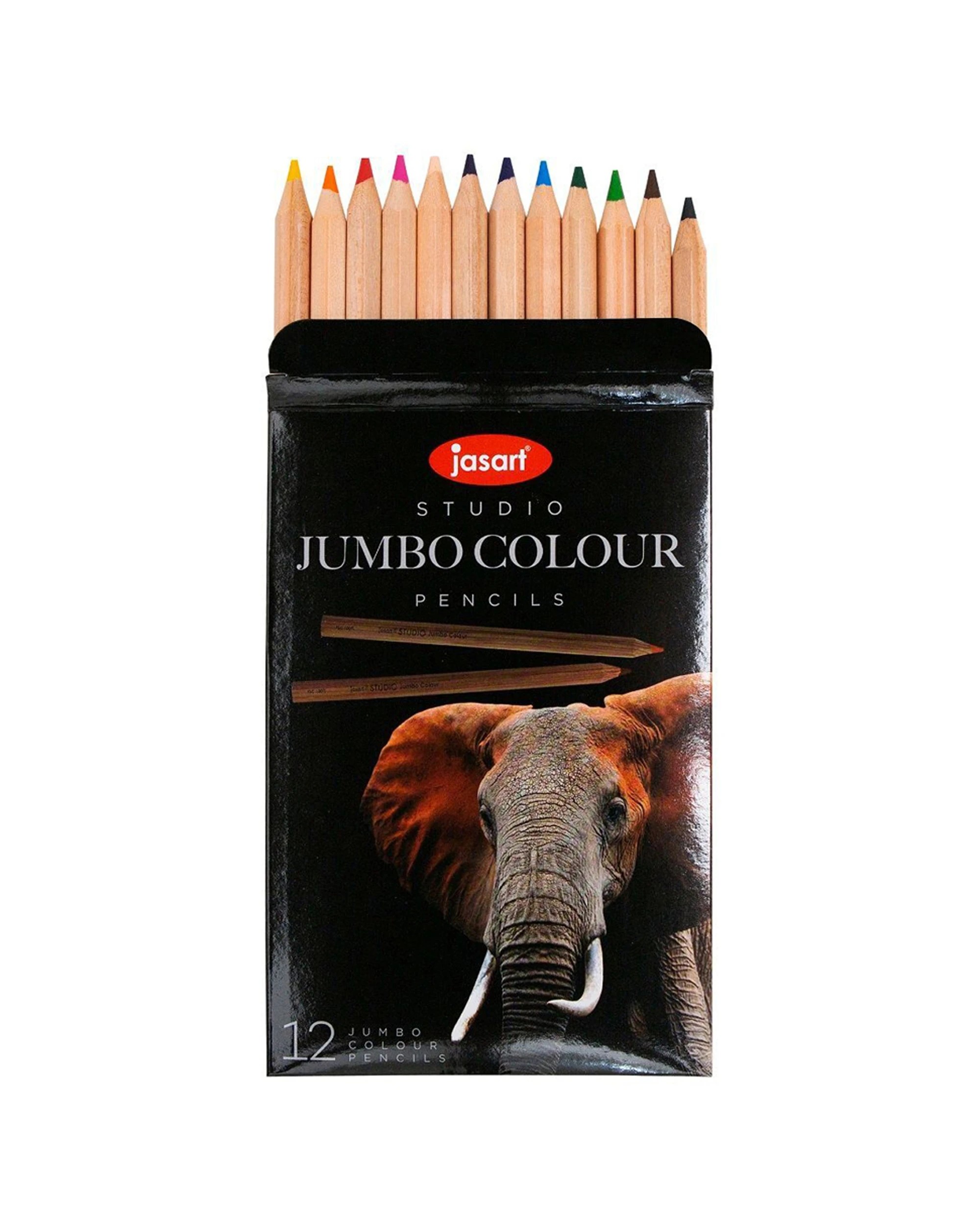 1 Jasart 12pc Studio Art Craft Jumbo Colour Pencil Set Vacuum Insulated - Multi, 1 of 2