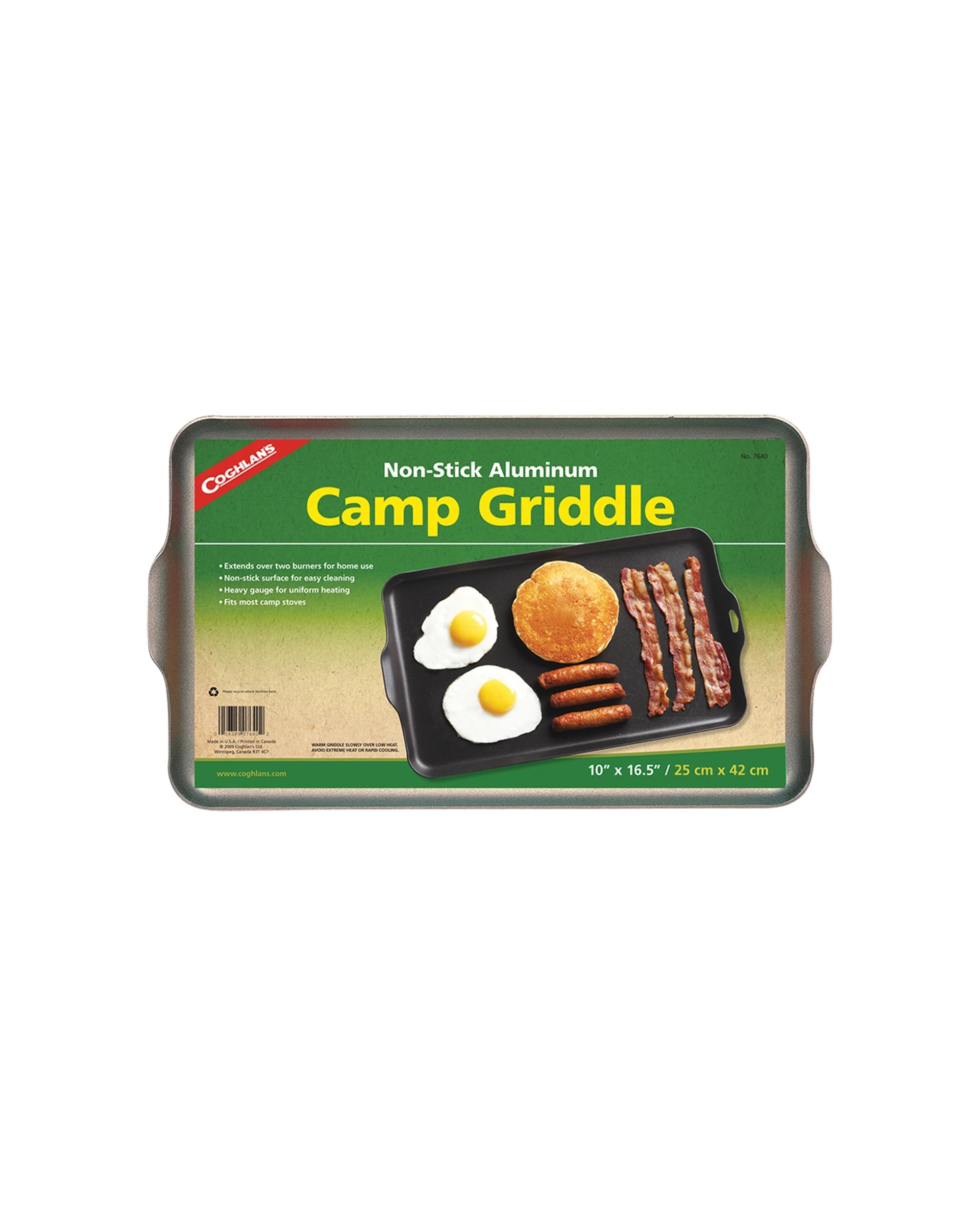 2 Coghlans Non Stick Aluminium Camp Griddle Heavy Gauge Two Burner - Black, 2 of 3