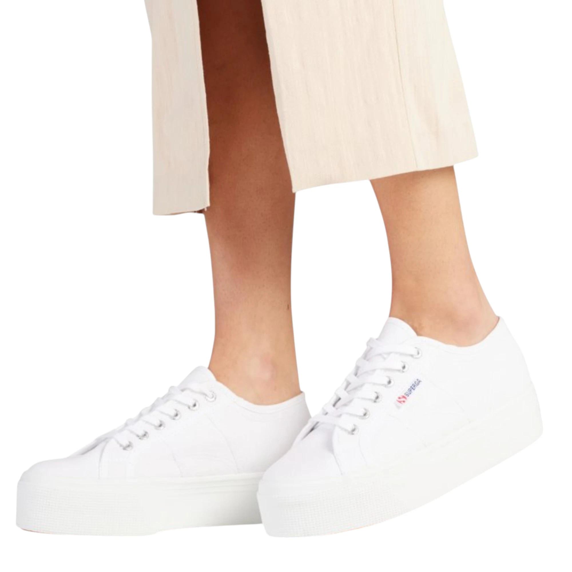 6 Superga Unisex 2790 Platform White Casual Shoes WHITE, 6 of 6