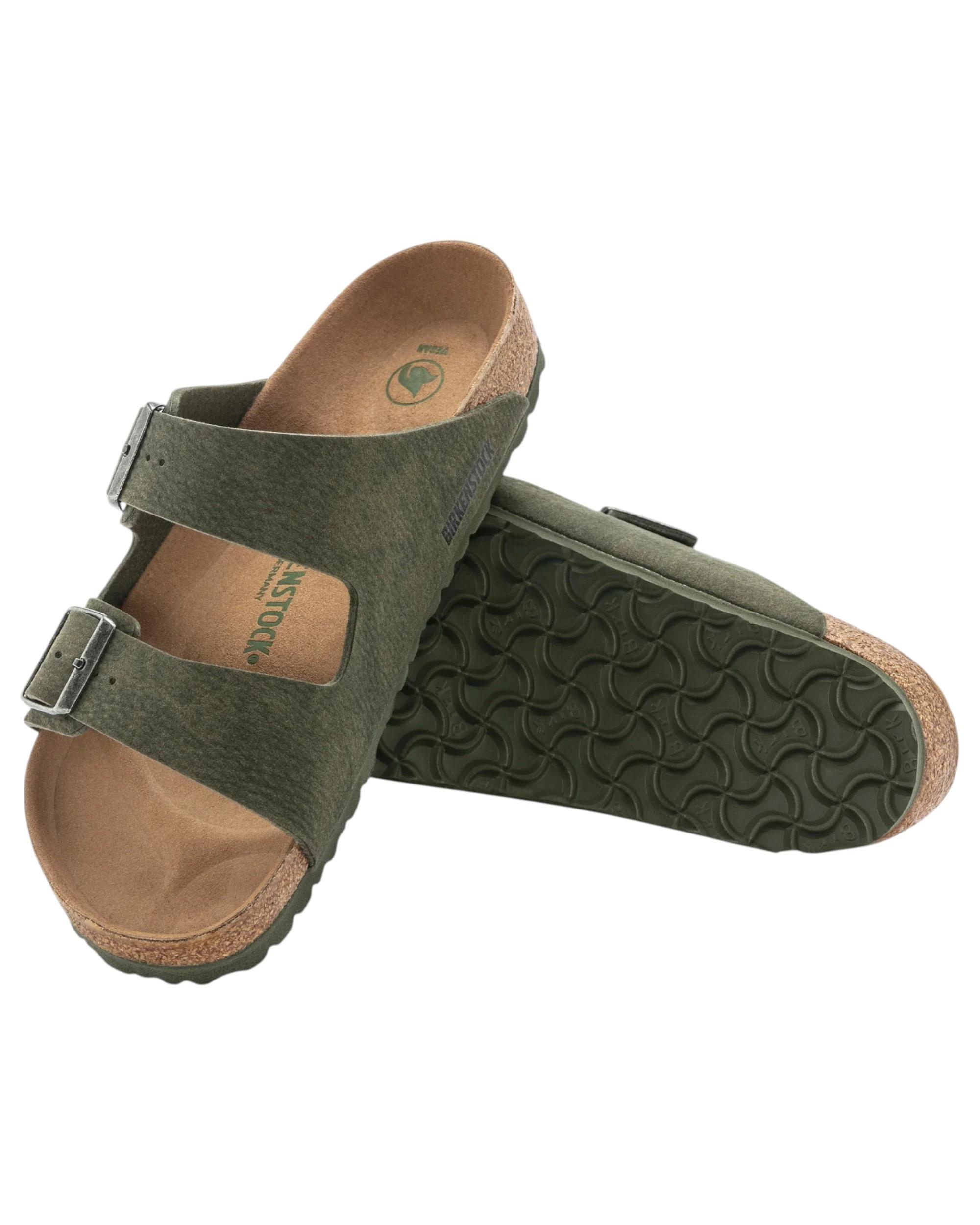 4 Birkenstock Mens Arizona Vegan Regular Slip On Sandals DESERT DUST THYME, 4 of 4