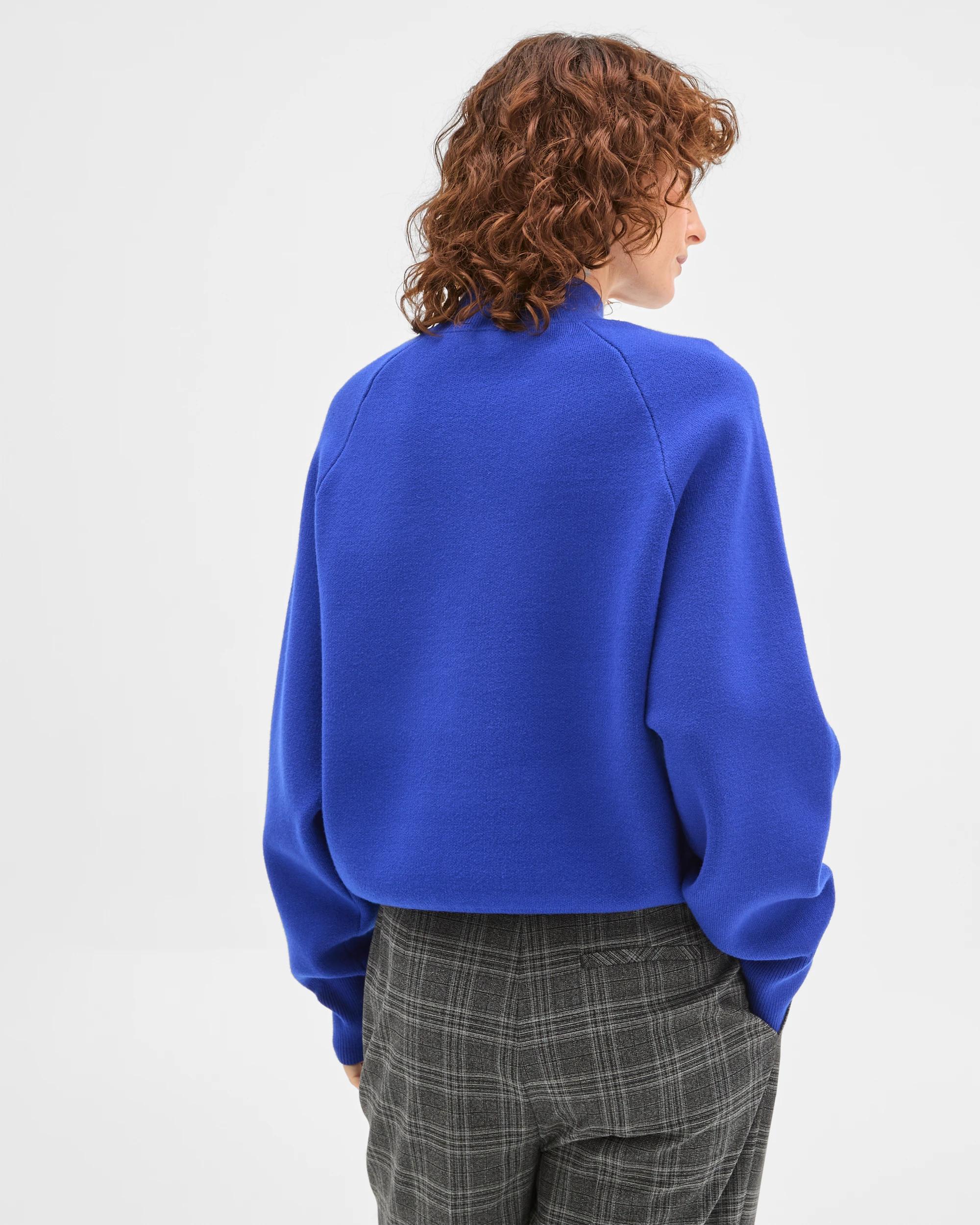6 Preview Raglan Detail High Neck Jumper COBALT BLUE, 6 of 9