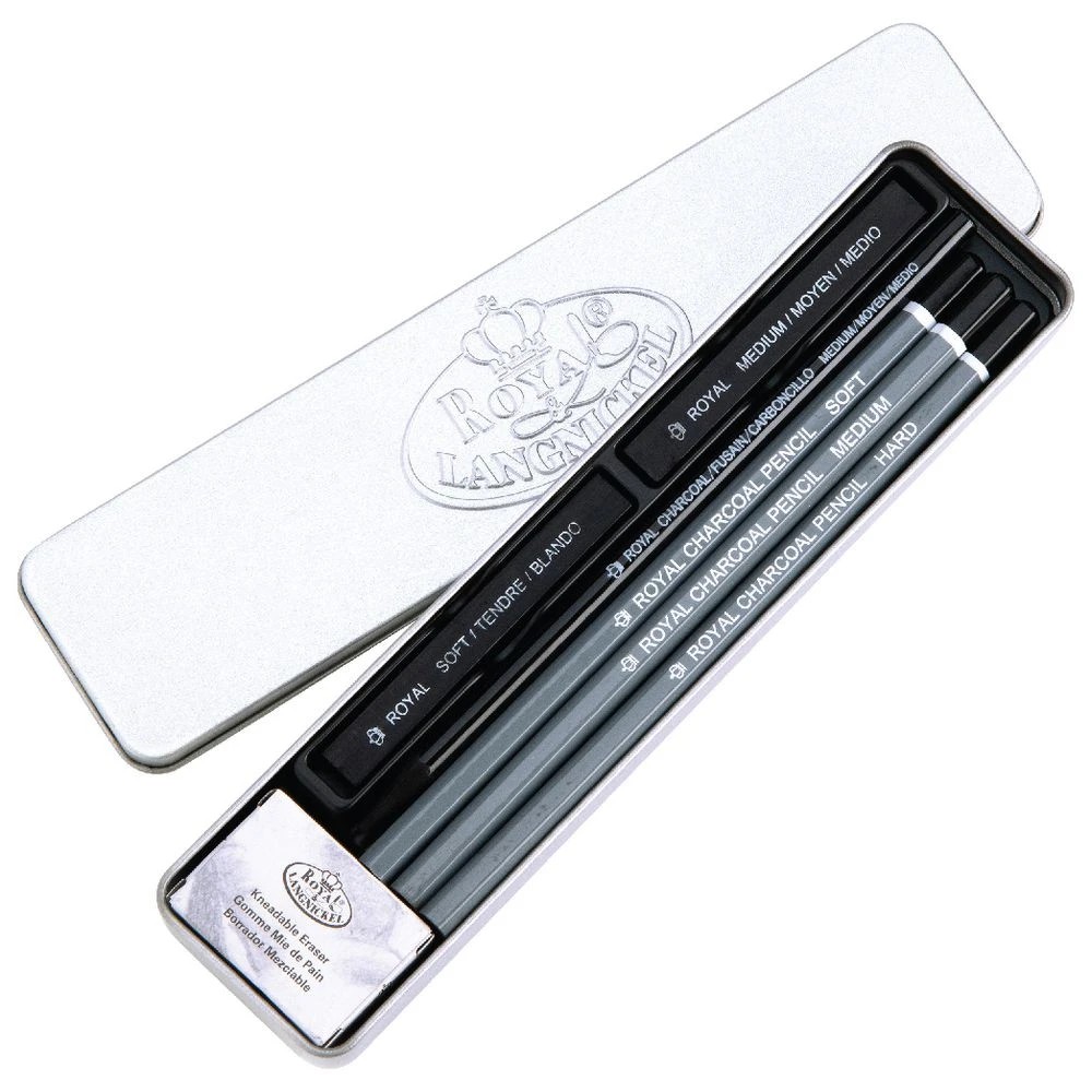 4 Royal & Langnickel Charcoal Sketch Tin 8 Piece, 4 of 5