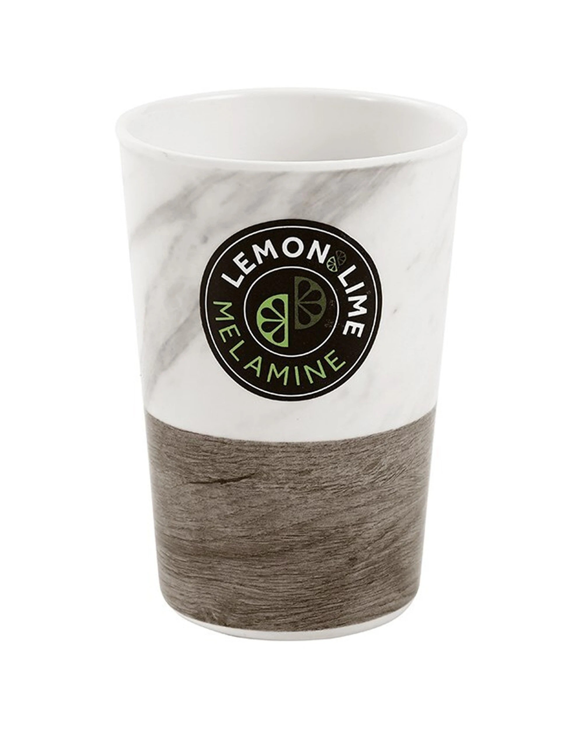 3 Lemon & Lime Melamine Matte 300ml Tumbler Water/juice Drink Cup Endwood Marble
 - Multi, 3 of 3