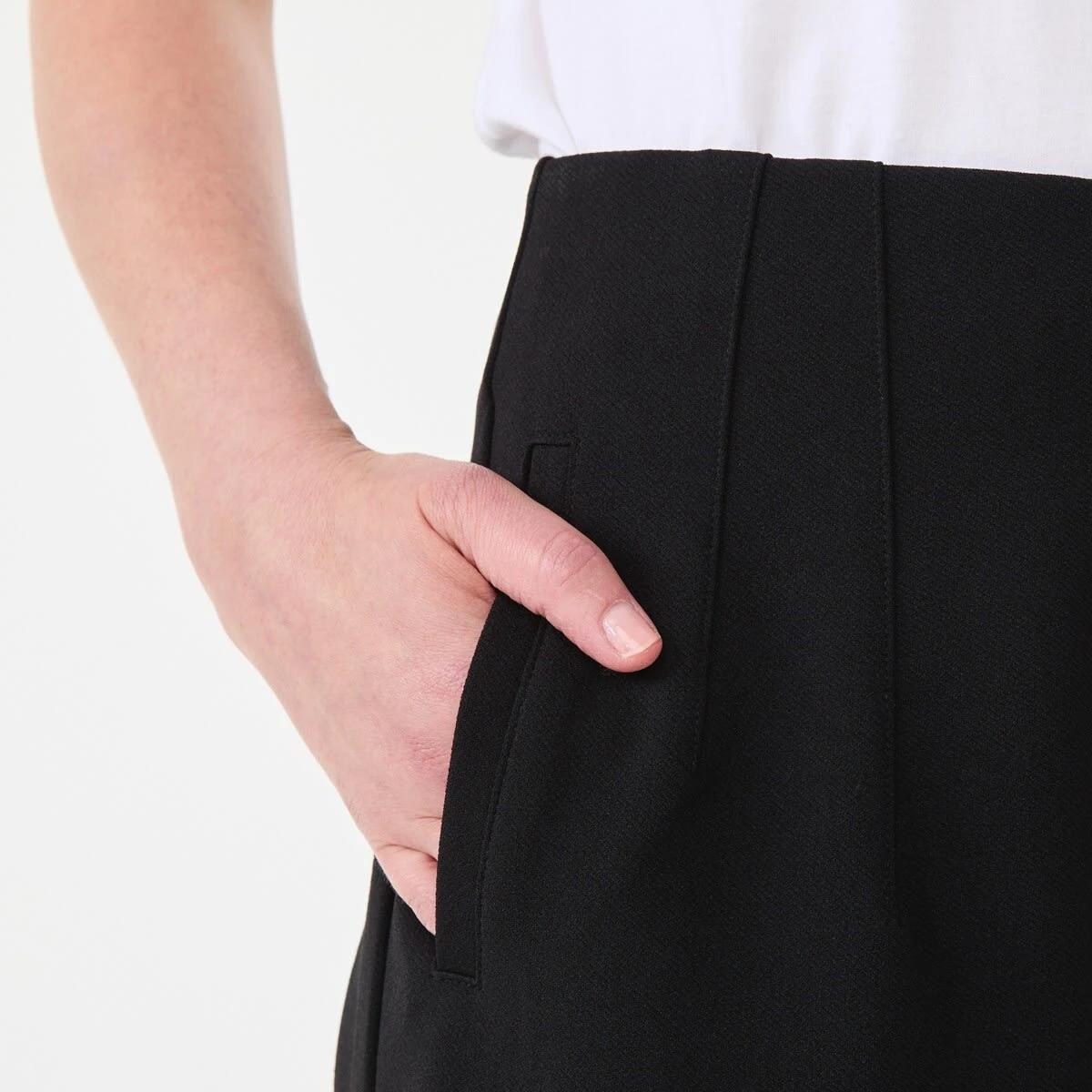 5 Flat Front Culottes Black, 5 of 5