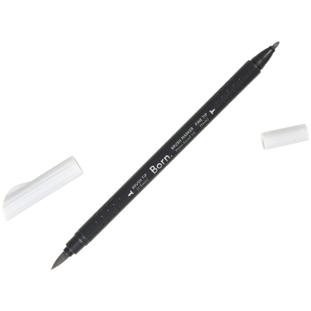 3 Born Professional Brush Dual-Tip Marker Dove Grey N89, 3 of 4