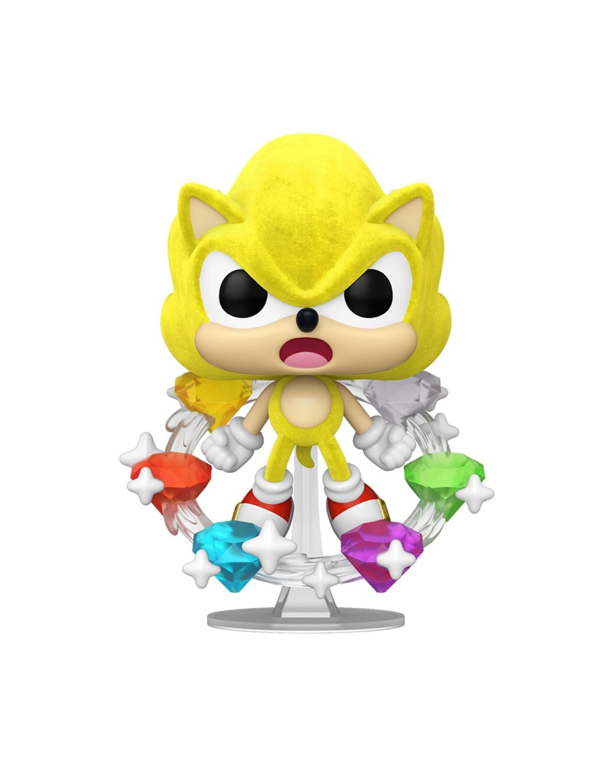 1 Sonic the Hedgehog - Super Sonic with Emeralds Flocked Pop! Vinyl Figure, 1 of 1