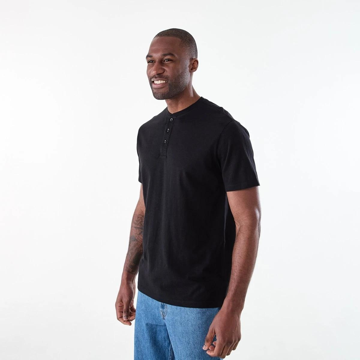 2 Henley T-shirt BLACK, 2 of 6