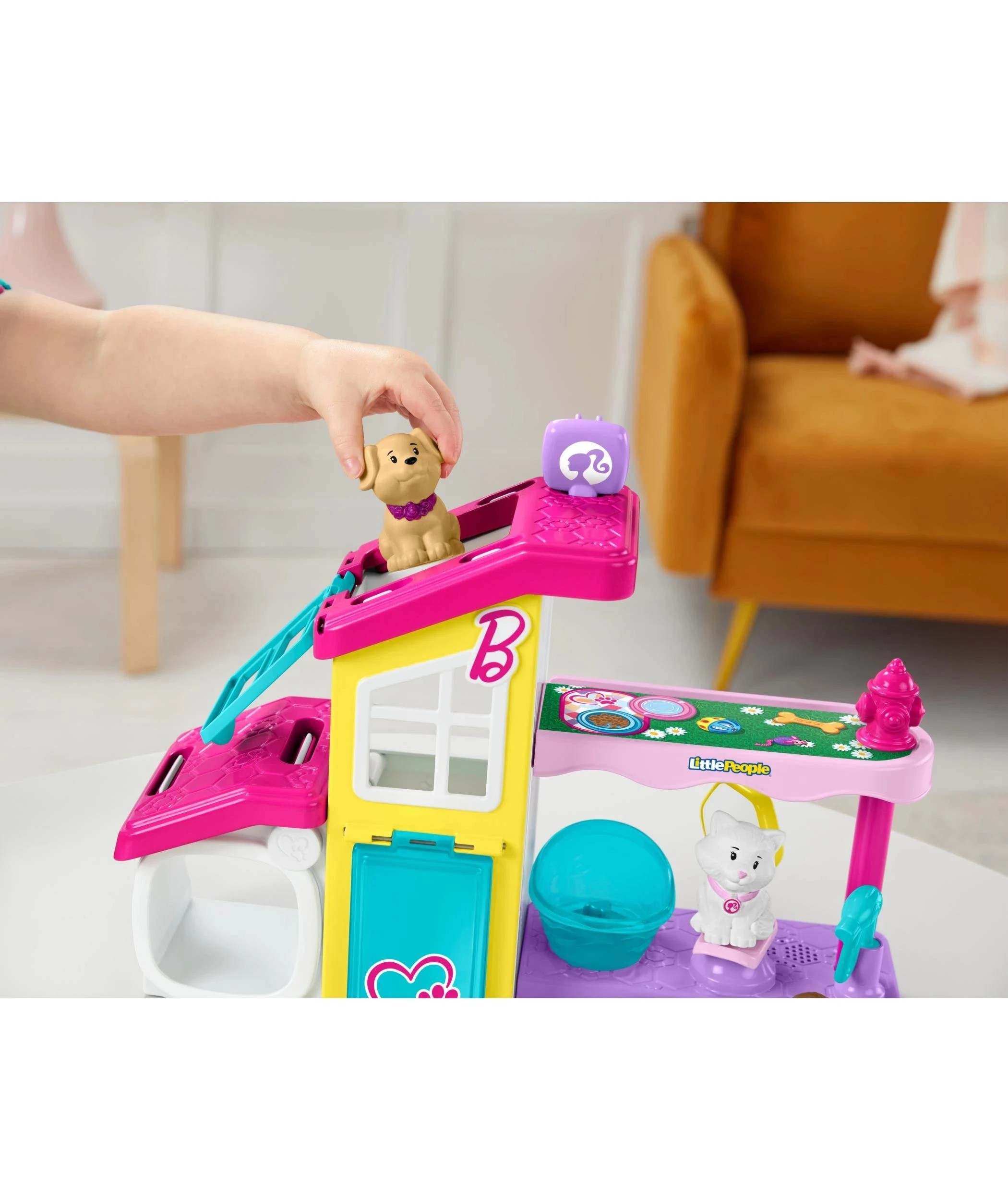 4 Fisher-Price Fisher - Price Little People Barbie Play and Care Pet Spa Musical Toddler Playset - Multi, 4 of 7