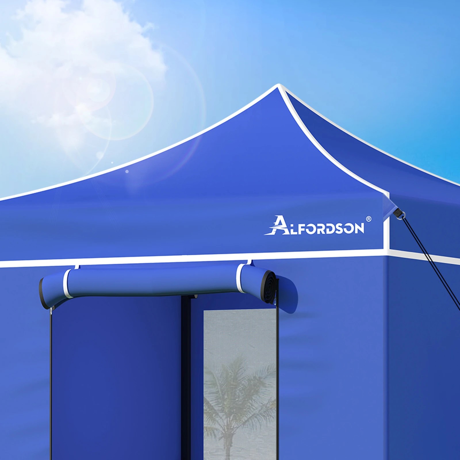 5 Alfordson Gazebo 3x3m Pop Up Marquee 600D Oxford Folding Camping Tent - Blue, 5 of 10