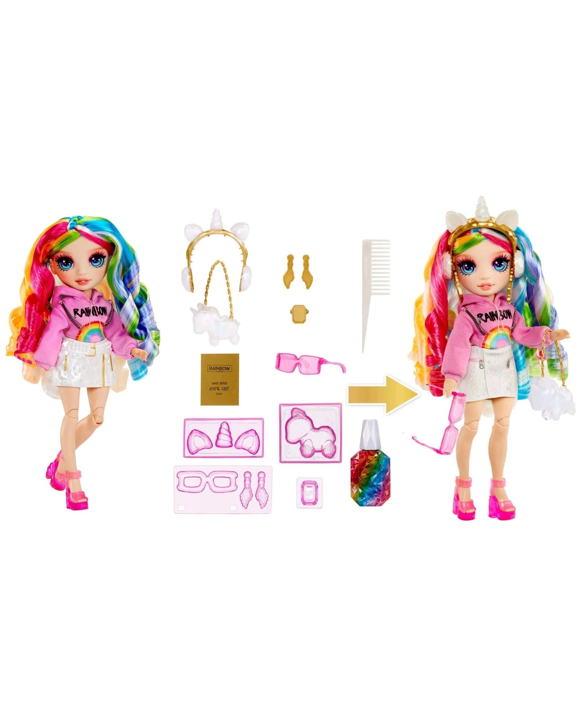 2 Rainbow High Creative Crystals Amaya Raine Fashion Doll - Multi, 2 of 6