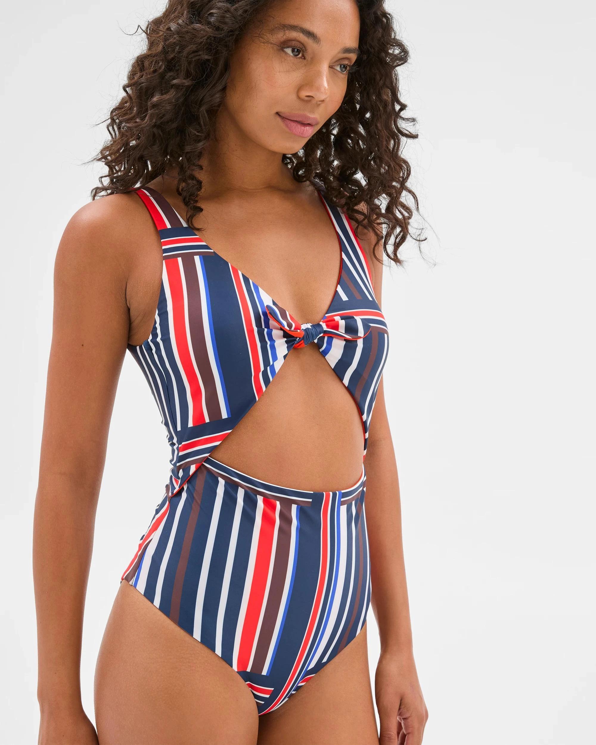 10 Target Resort Reversible Twist Front One Piece Bathers TANGERINE/SUMMER ABSTRACT, 10 of 10