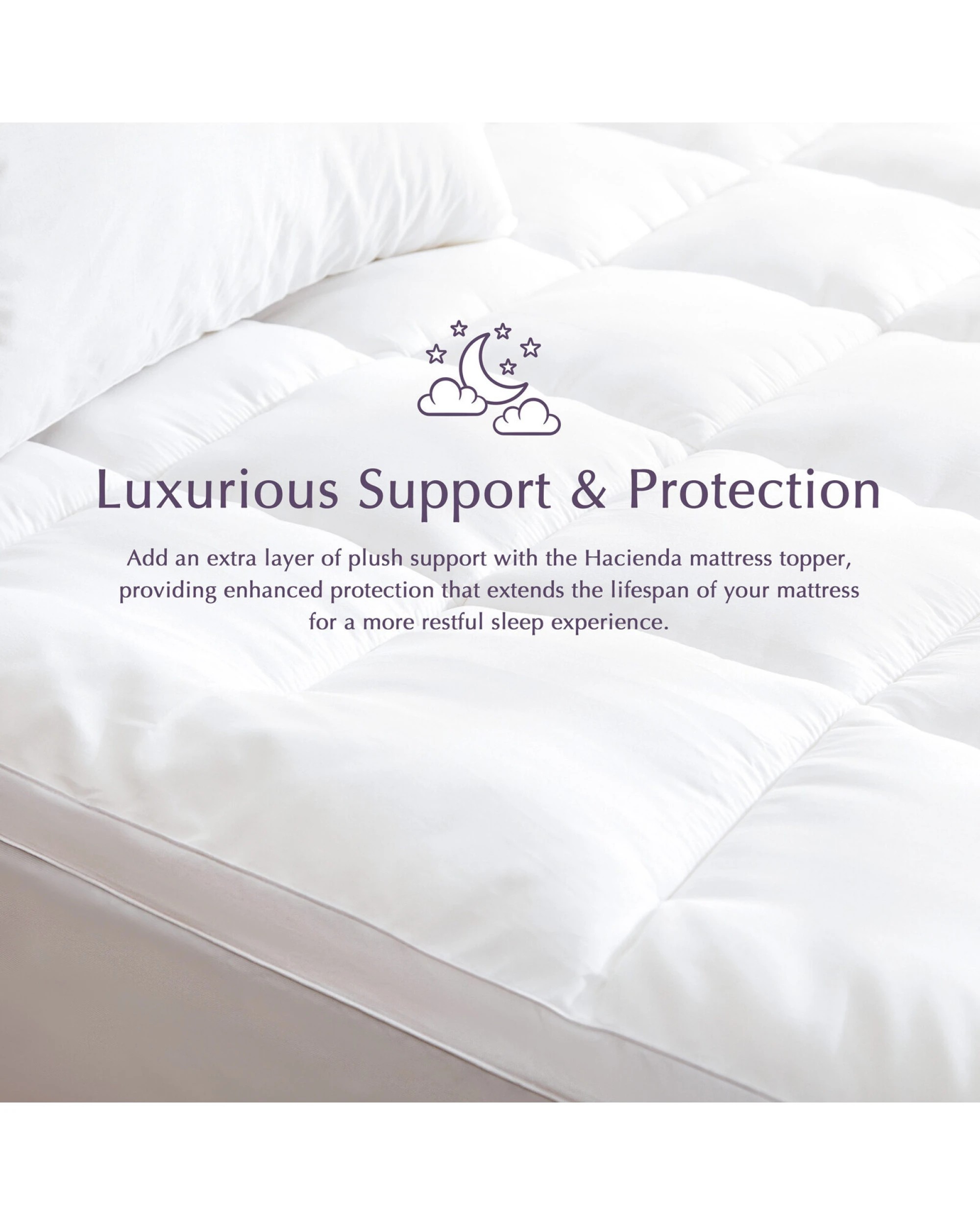 6 Hacienda Hypoallergenic, Antibacterial w/ 100% Microfiber filling Mattress Topper - KING, 6 of 9