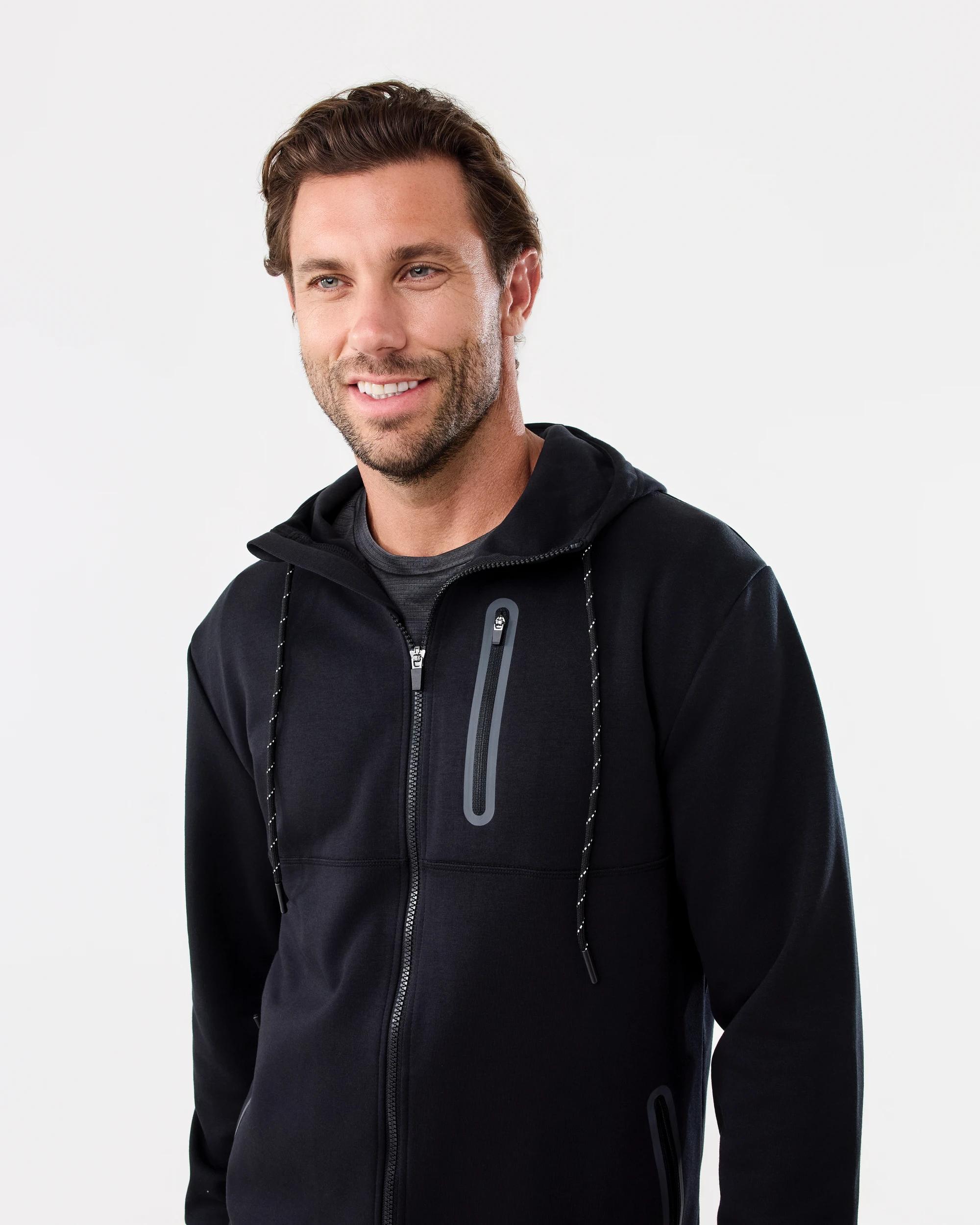 5 Active Mens Sports Tech Hoodie Black, 5 of 8