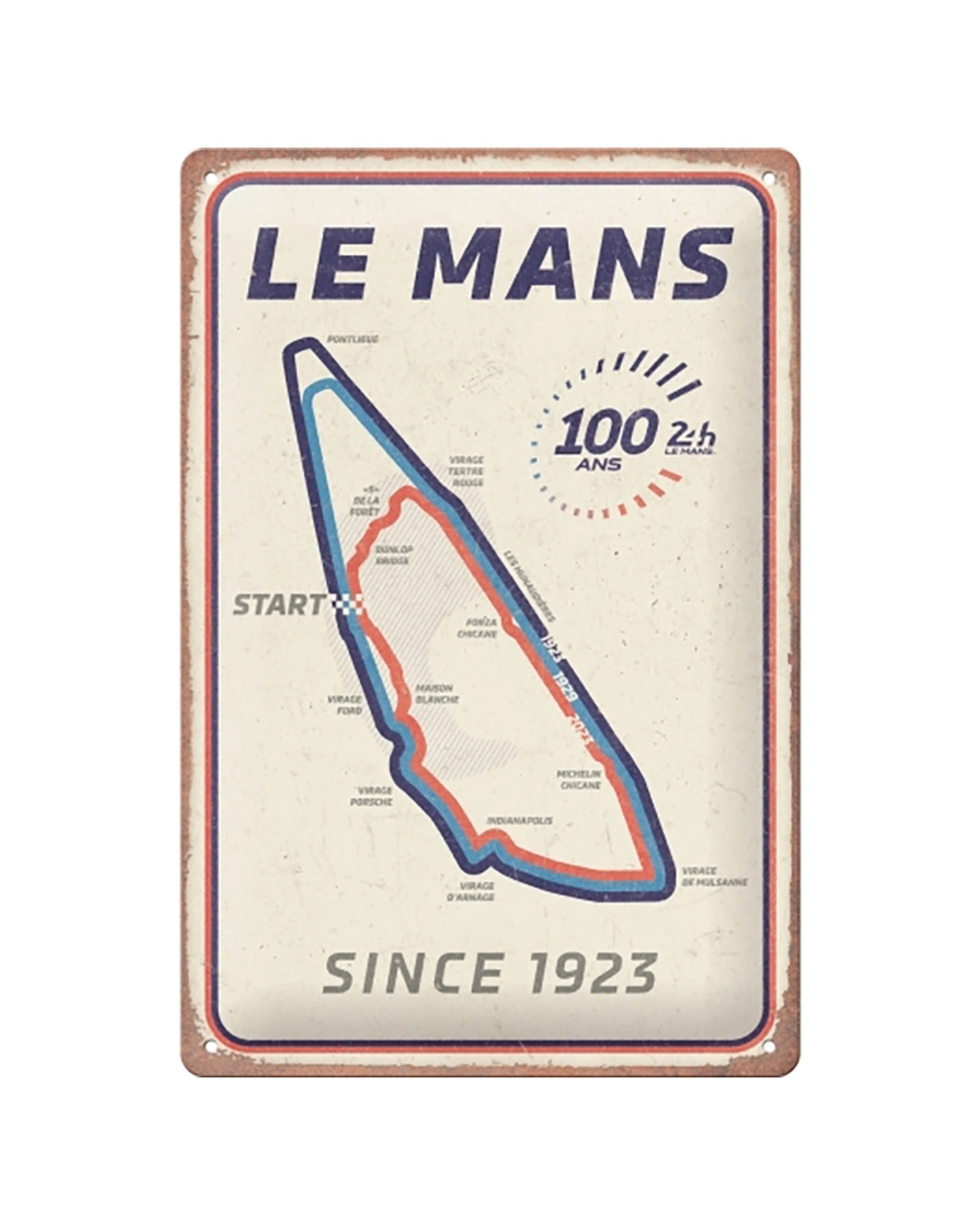 1 Nostalgic-Art Medium 20x30cm Metal Wall Art Sign Plaque - 00 Ans 24h Le Mans Circuit - Multi, 1 of 1
