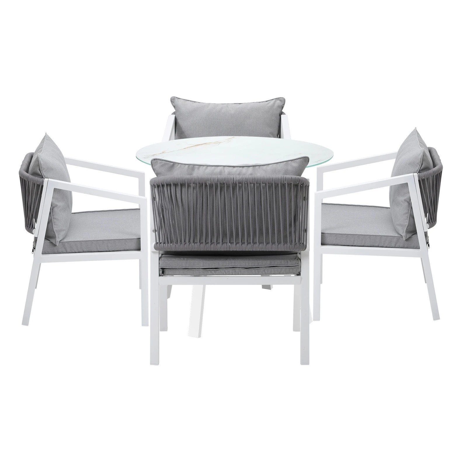 4 Livsip Outdoor Dining Setting Lounge Chairs Patio Furniture Bistro Set 5pcs
 - Multi, 4 of 7