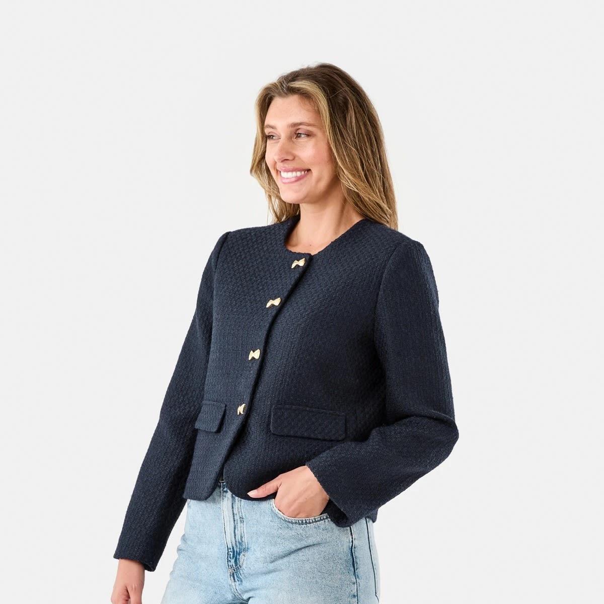 3 Boucle Jacket Navy Blaze, 3 of 7