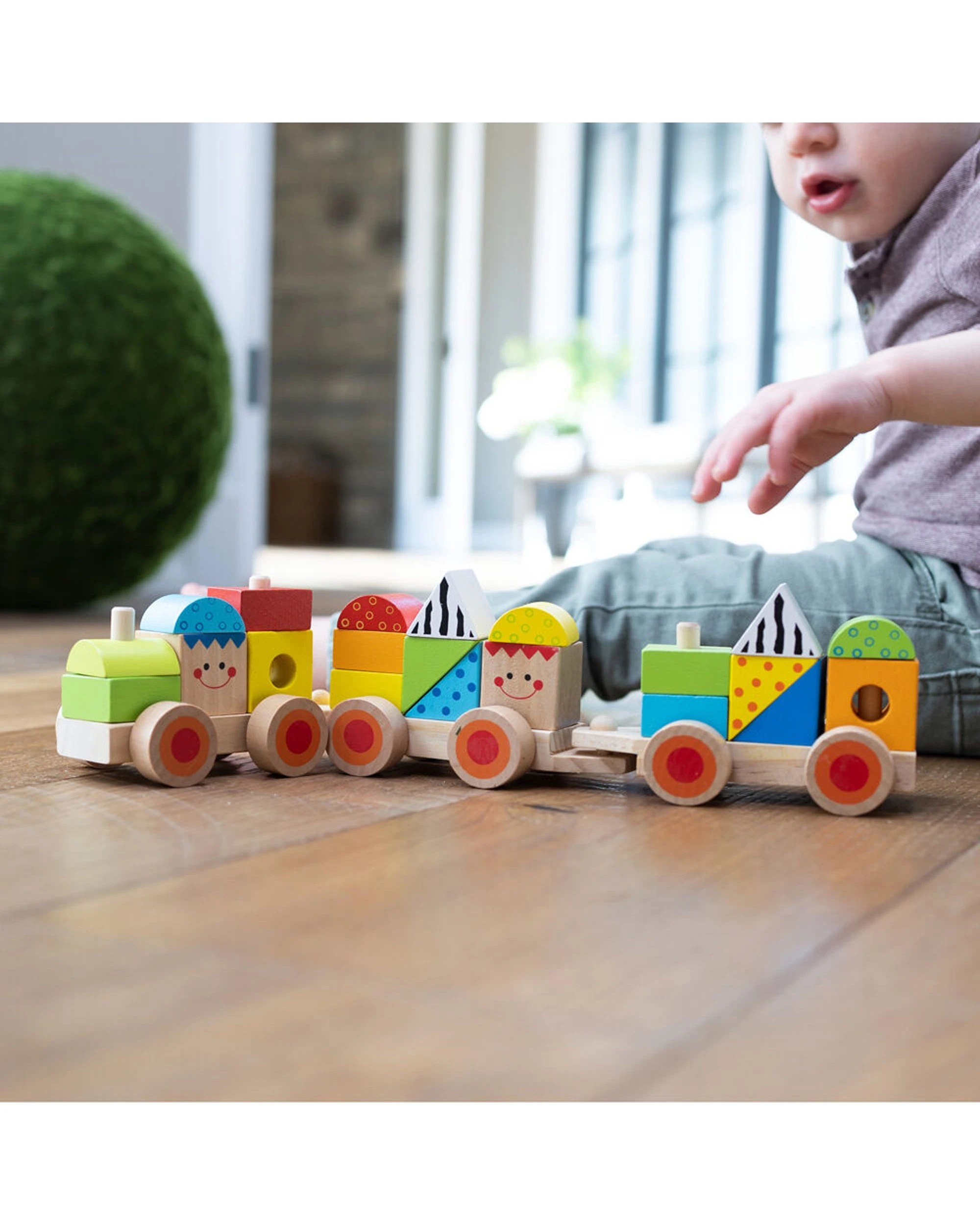 5 Fat Brain Toy Co Learning Locomotive Wooden Train Set Kids - Multi, 5 of 6