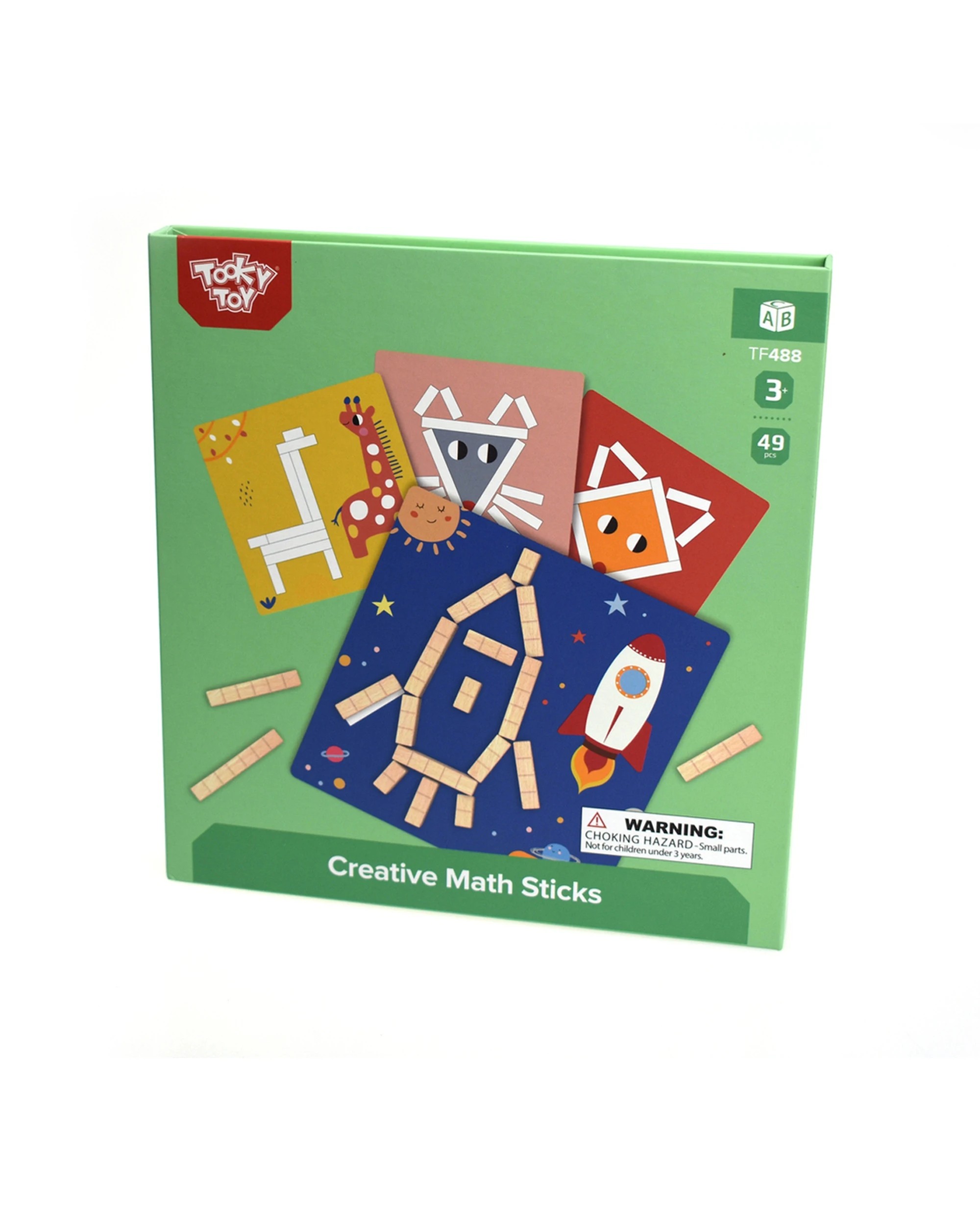 4 Tooky Toy Creative Math Sticks Childrens Kids Tabletop Puzzle Education - Multi, 4 of 5