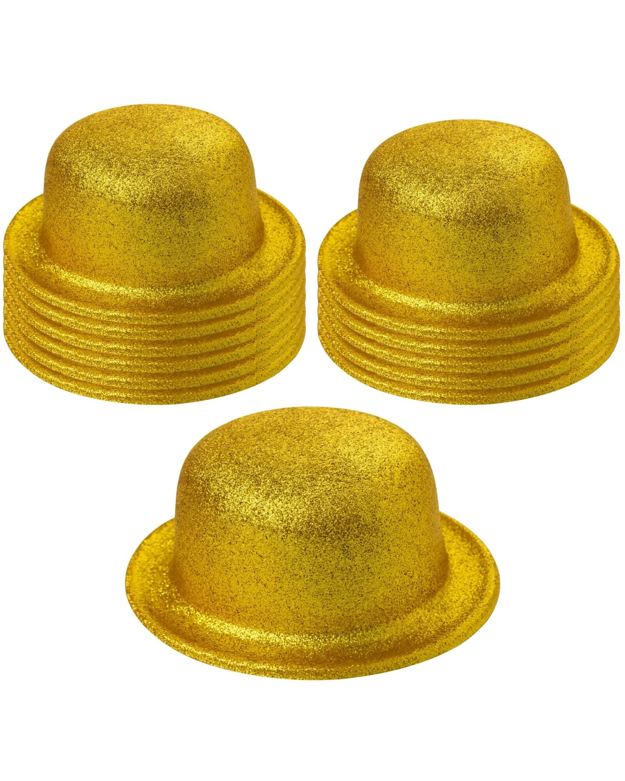 1 BR Costumes Glitter Bowler Hat Party Costume Accessory - Bulk Pack of 12, 1 of 3