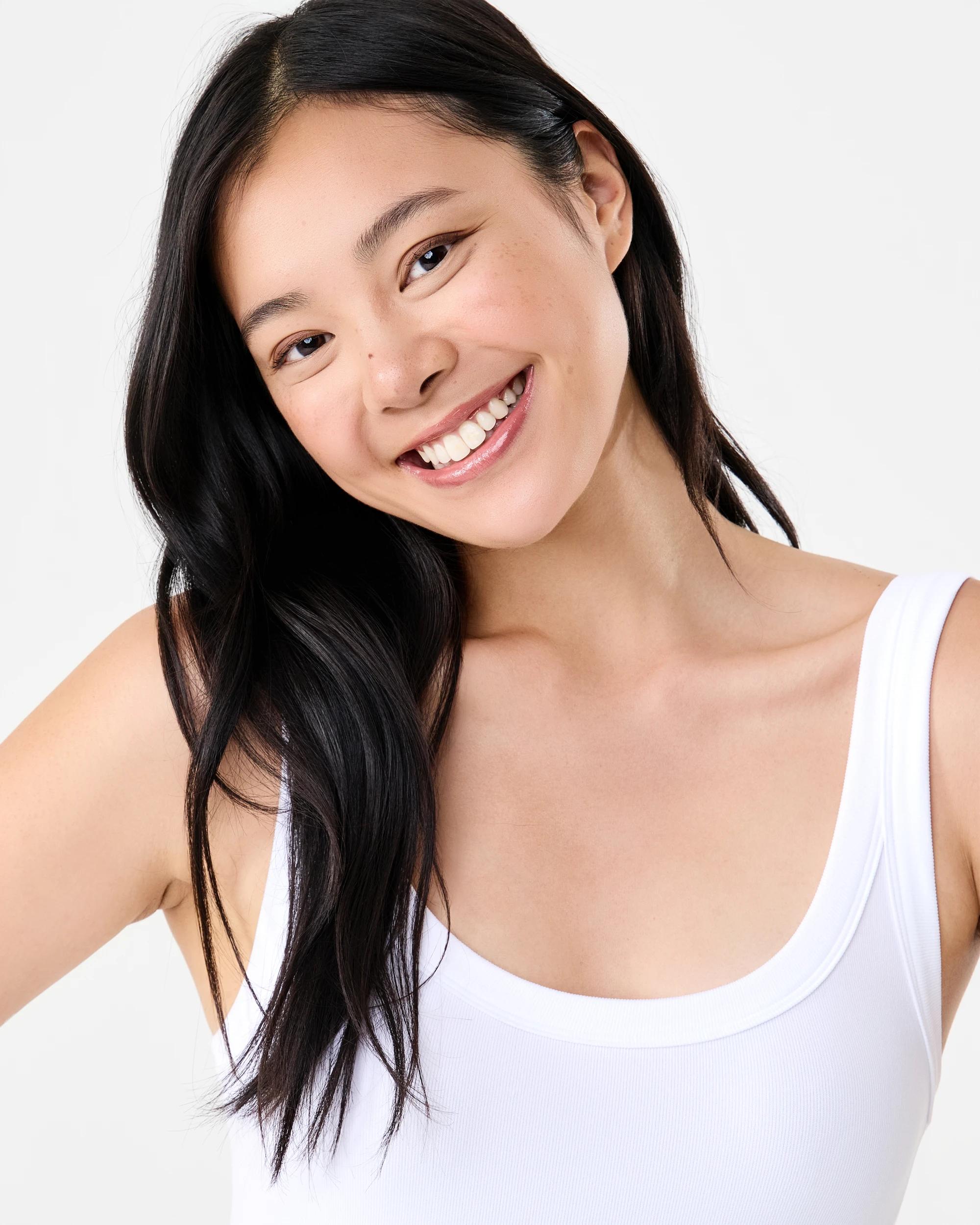 4 Sleeveless Soft Rib Bodysuit White, 4 of 6