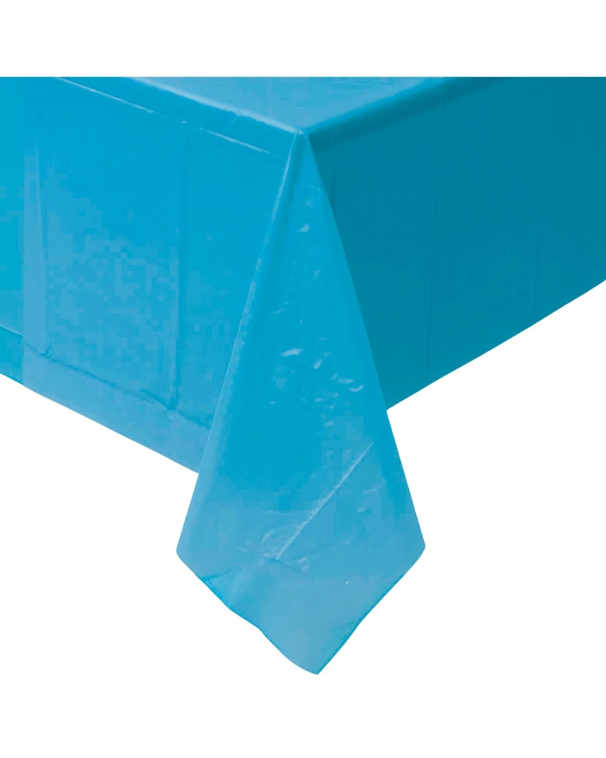 1 Alpen Azure Blue Plastic Rectangular Tablecloth - Blue, 1 of 2