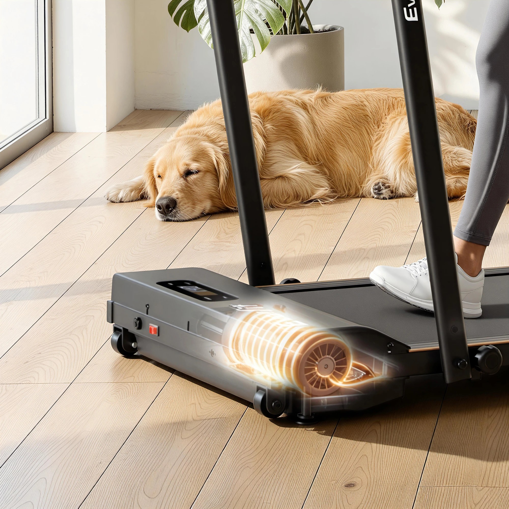 9 Everfit 3 in 1 Walking Pad Treadmill 12% Incline Under Desk Foldable Treadmills for Home 38cm - Multi, 9 of 9
