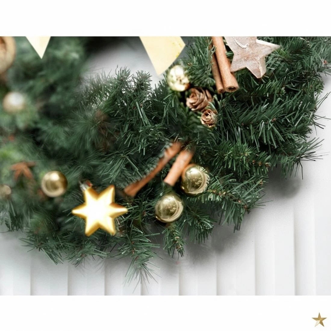 6 Jingle Jollys 60cm Christmas Wreath Garland Xmas Decorations Wedding Party - Green, 6 of 8