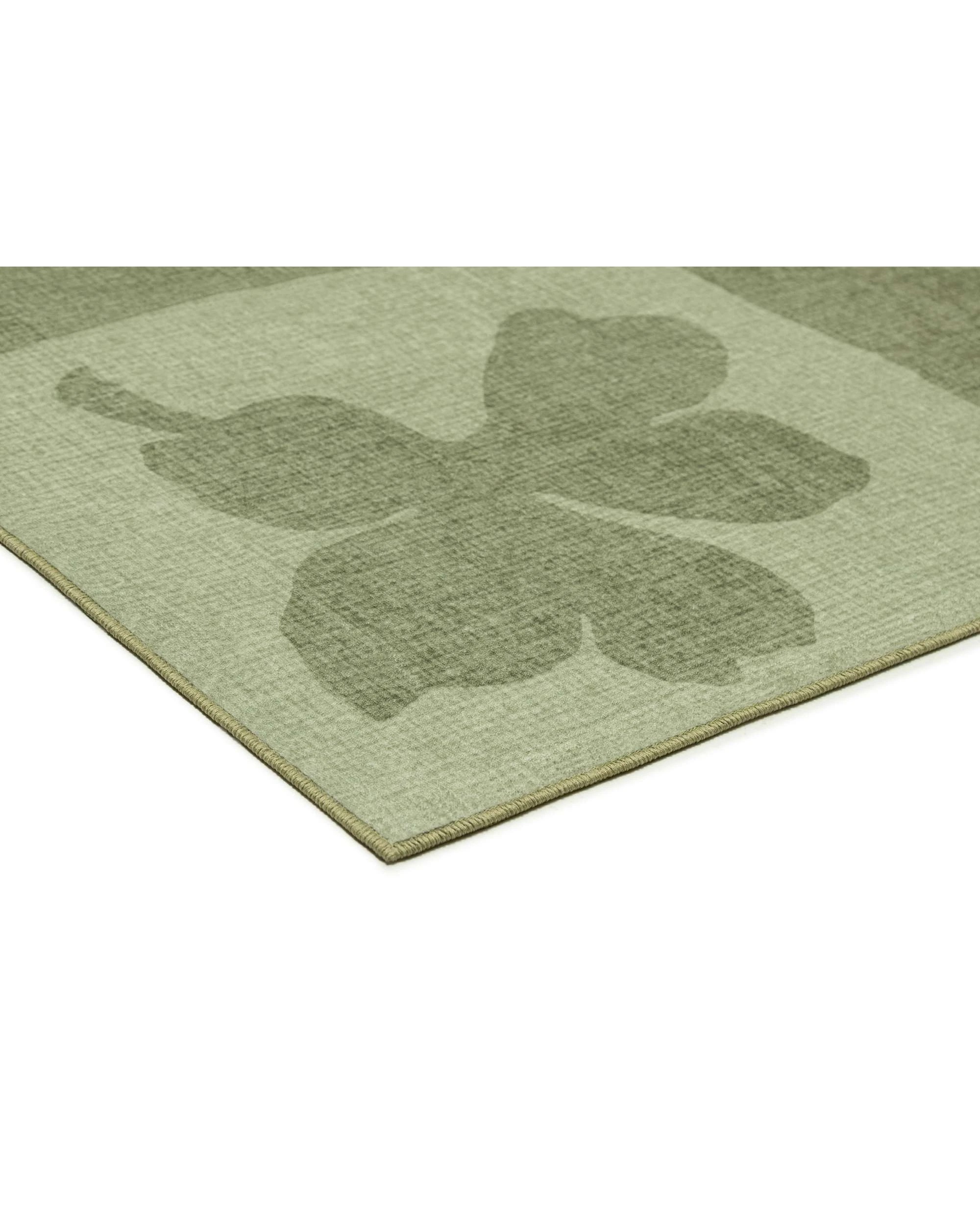4 Loopsie Knightsbridge Printed Washable Rug-370cm x 270cm - Green, 4 of 8