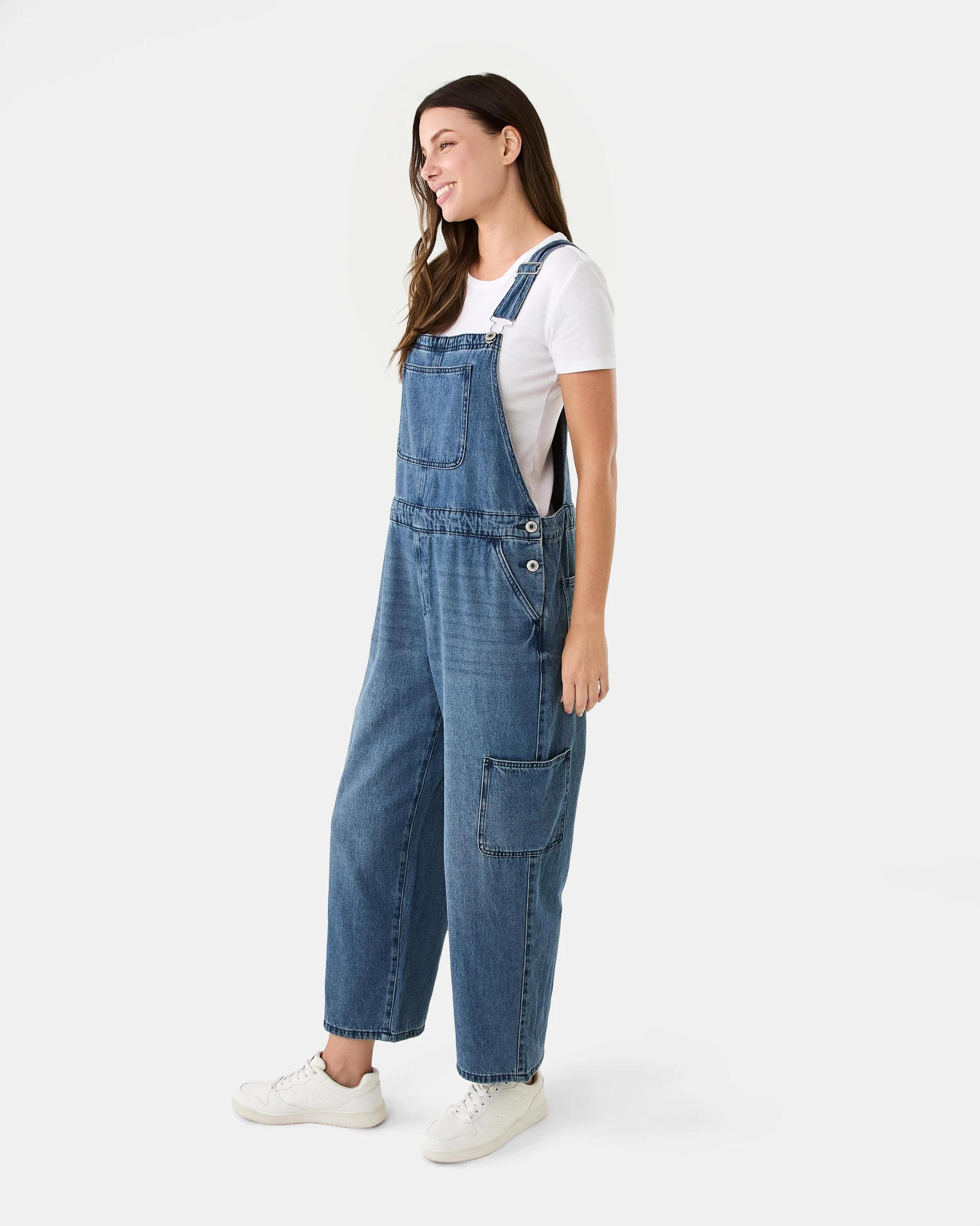 2 Sleeveless Denim Dungaree Mid Denim, 2 of 10