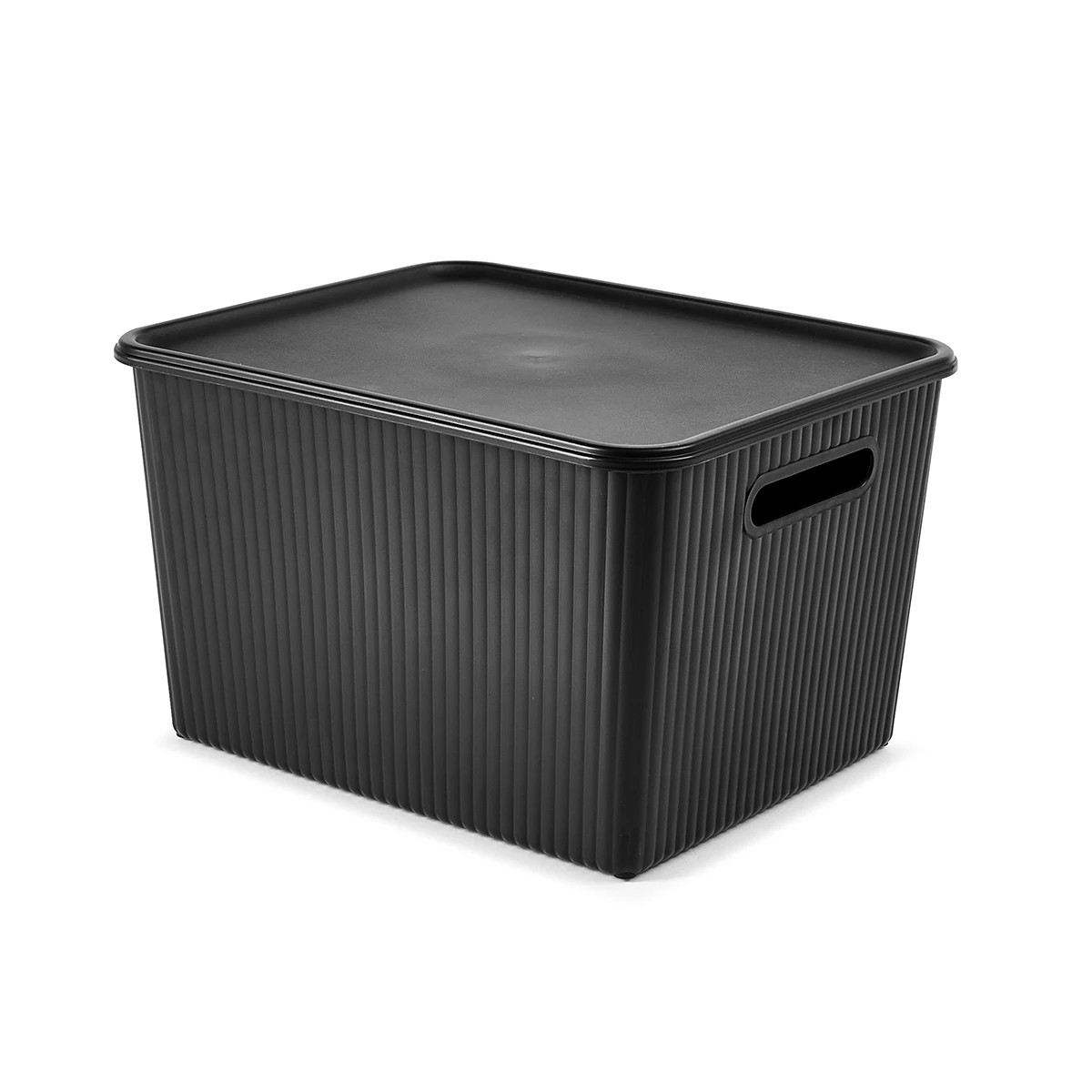 2 18L Ribbed Container - Black, 2 of 10