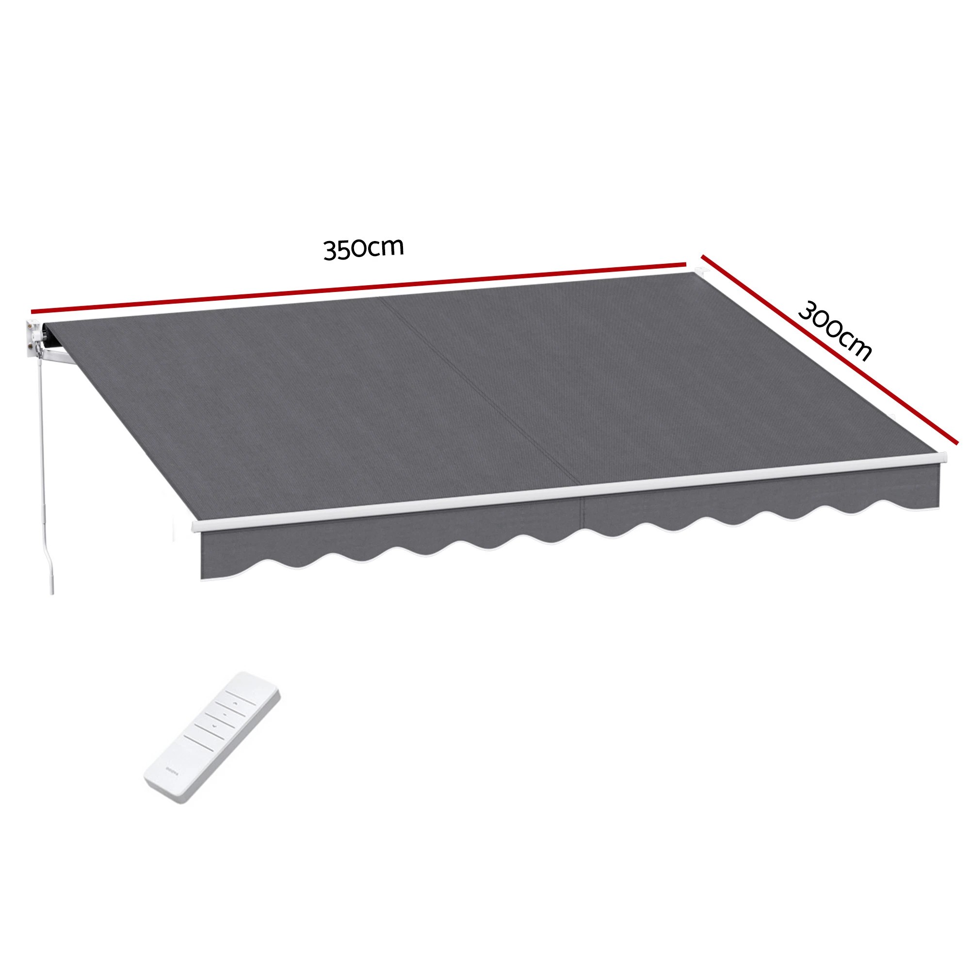 2 Instahut Retractable Folding Arm Awning Motorised Sunshade 3.5M X 3M - Multi, 2 of 9