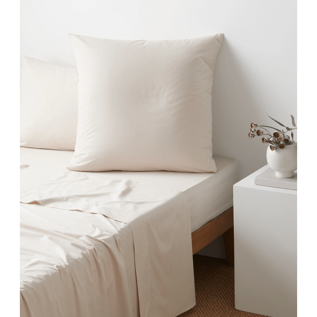 1 Target Australian Cotton 250 Thread Count European Pillowcases 2 Pack
 - Queen Bed
 - Natural, 1 of 2