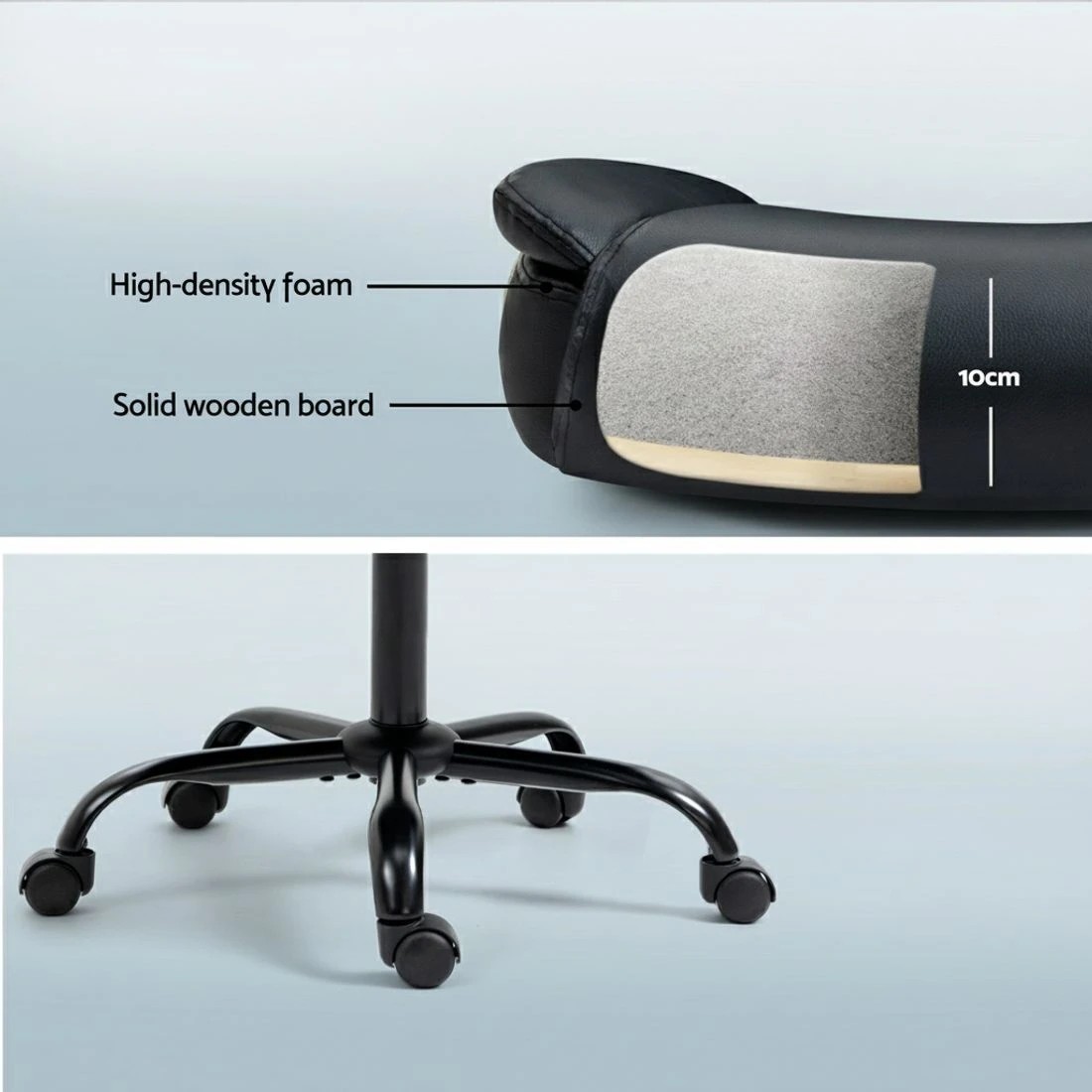 6 Artiss Computer Desk Executive Office Chairs Sets - Black, 6 of 6