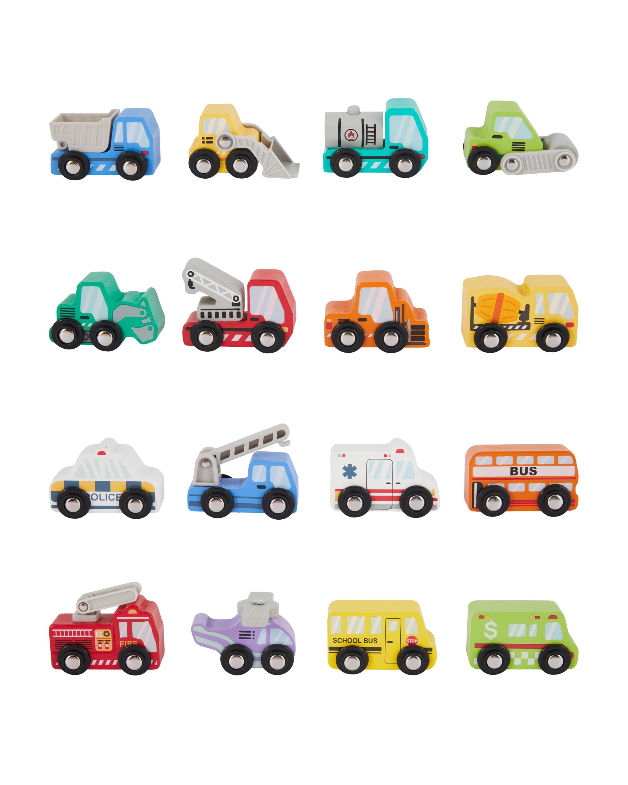 5 8 Pack Wooden Vehicle - Assorted, 5 of 7