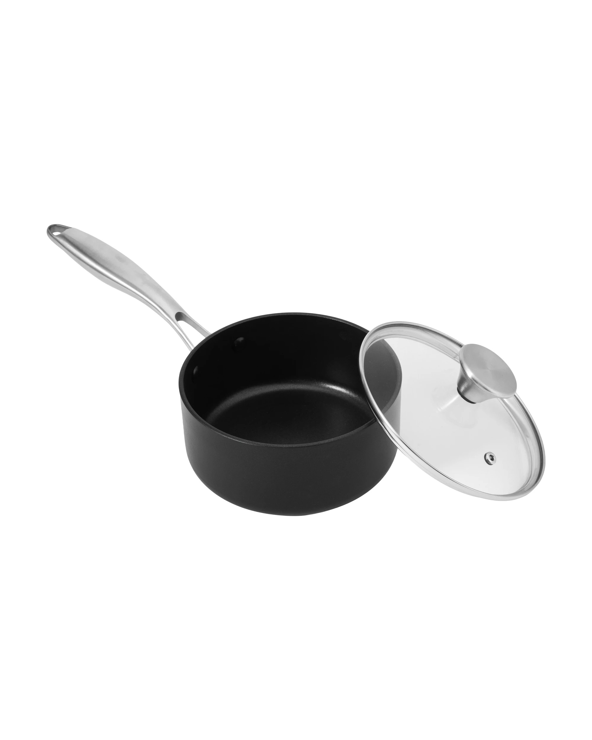 2 16cm Hard Anodised Non-Stick Saucepan, 2 of 6