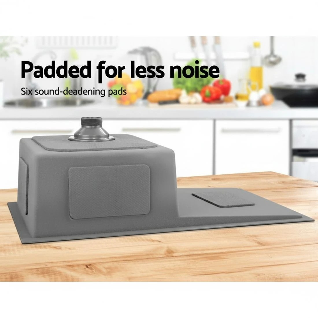 3 Cefito Kitchen Sink 75X45CM Stainless Steel Basin Single Bowl - Black, 3 of 4