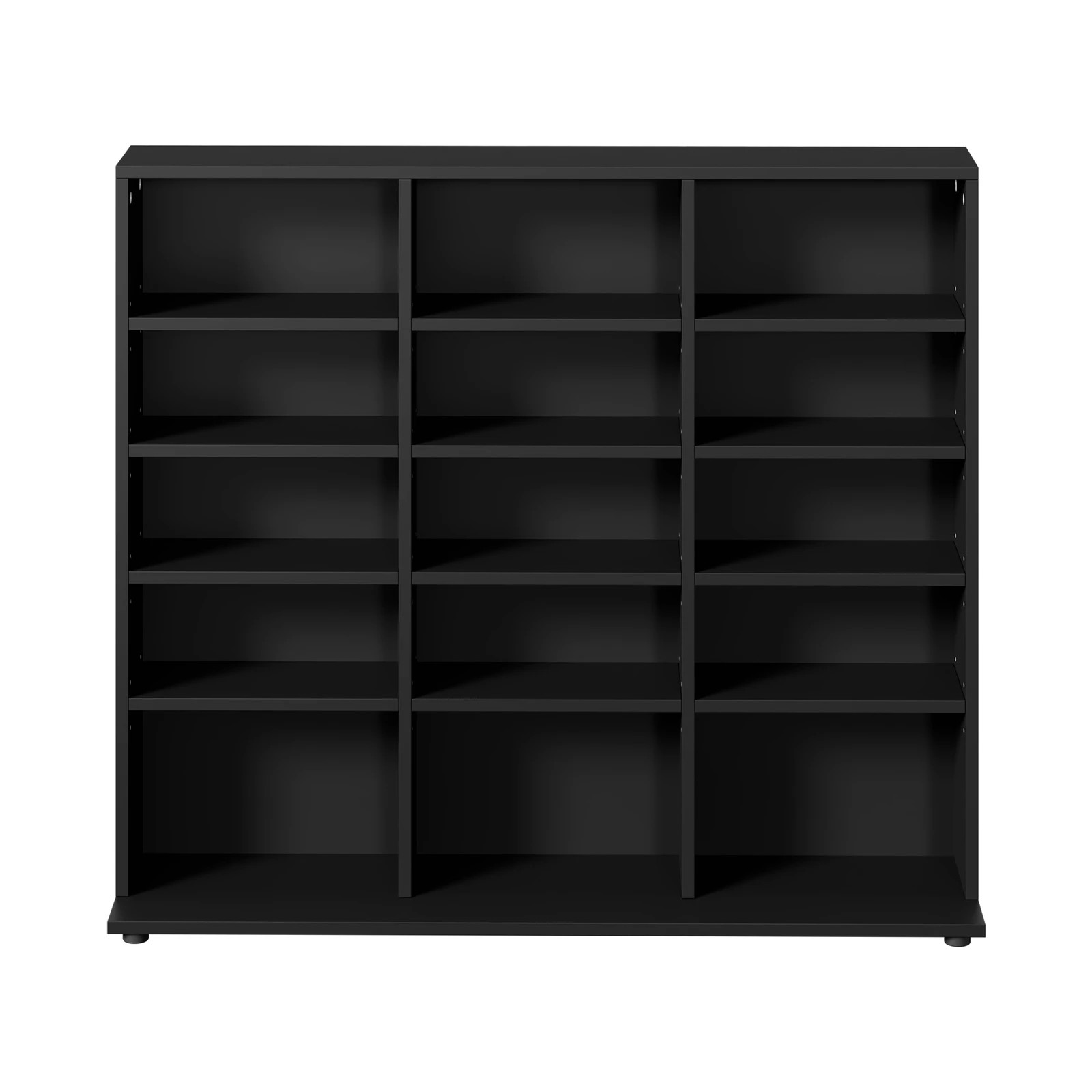 7 Oikiture Bookshelf Display Shelf Unit Bookcase CD Media Storage Rack - Black, 7 of 9