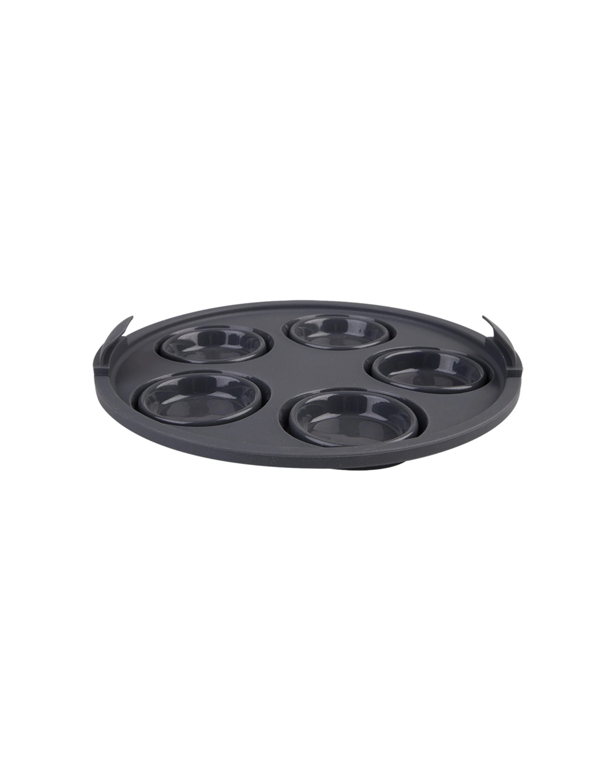 5 Daily Bake Collapsible 22cm Silicone 5-Cup Muffin Pan Round Non-Stick Oven - Grey, 5 of 6
